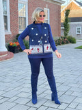 NAVY CABLE CARDNAL VEST