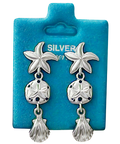 Made In USA Starfish Sand Dollar Shell Dangle Gold / Silver