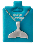 Made In USA Large Whale Tail Necklace Gold or Silver