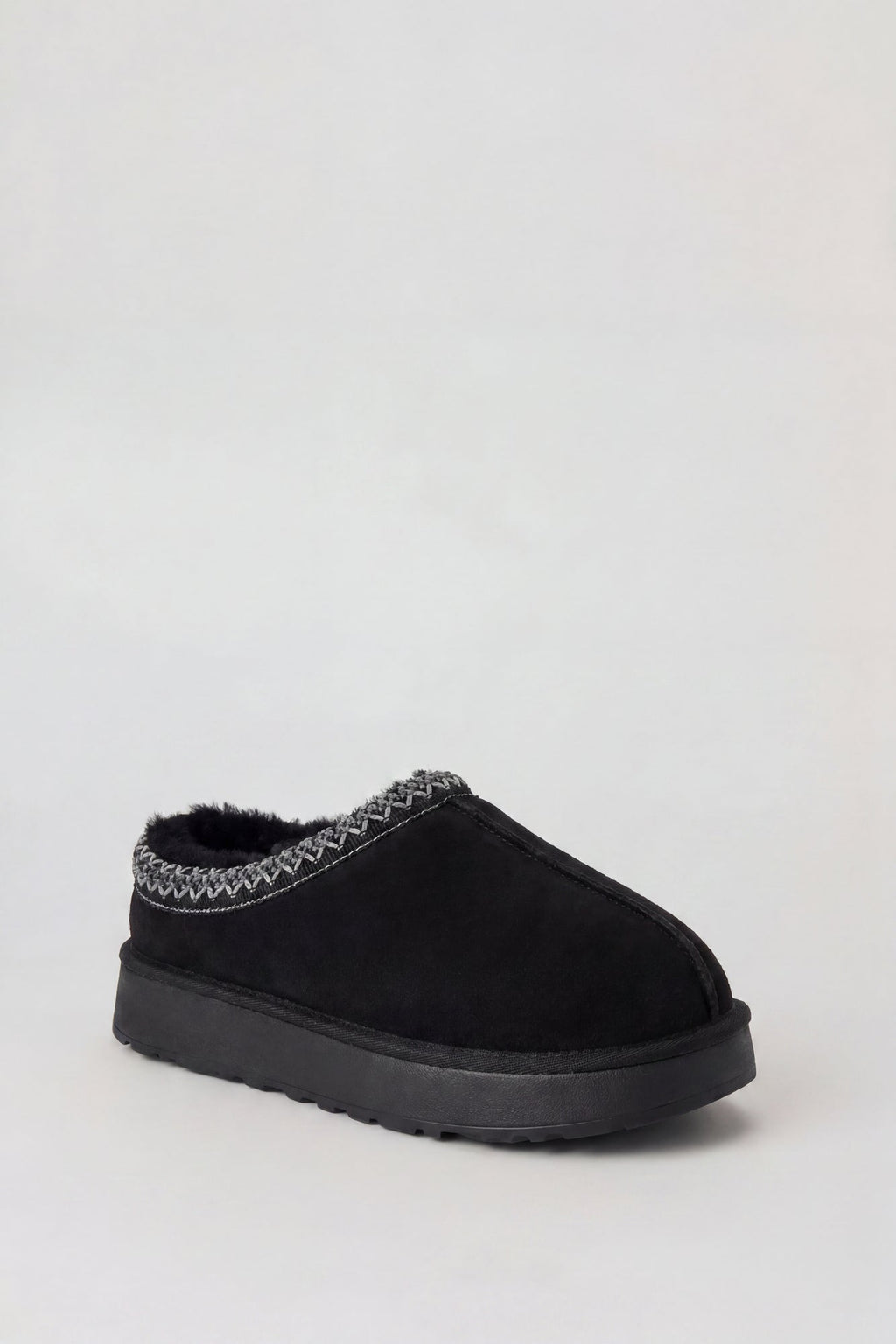 Fur Lined Platform Slipper Booties
