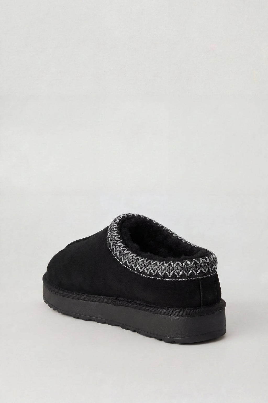 Fur Lined Platform Slipper Booties