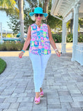 SANDY BEACH COLOR SLEEVELESS V NECK