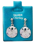 Made in USA Medium Sand Dollar Drop Earrings Gold or Silver