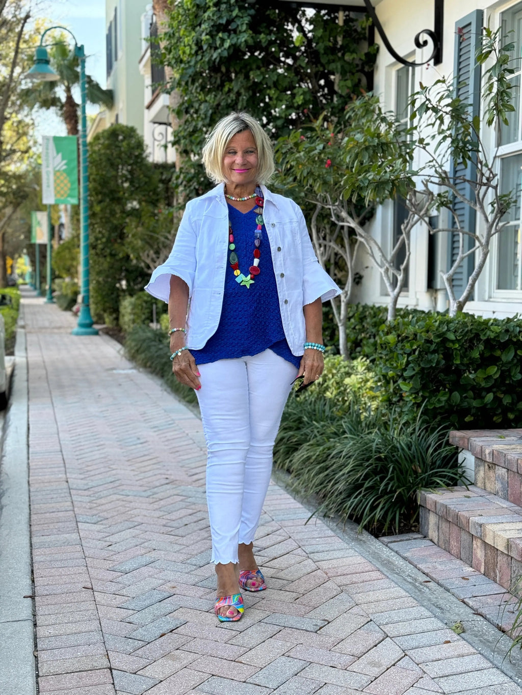 SOUTH BEACH DENIM WHITE JACKET - ILLUSION