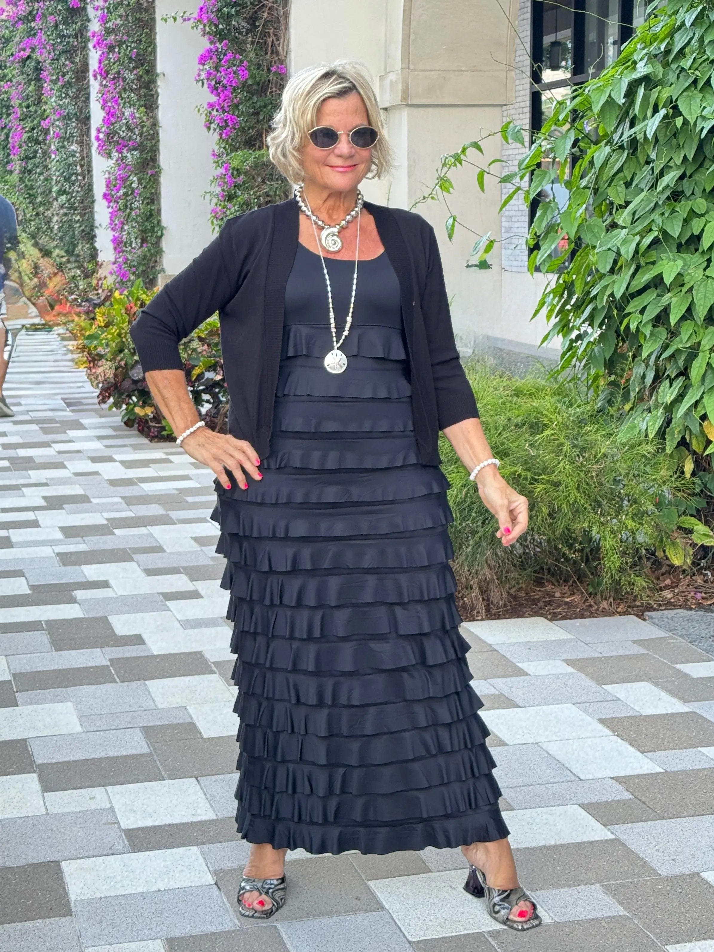 MIAMI NIGHTS  BLACK BLACK CHA CHA DRESS