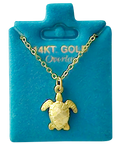 Made In USA Sea Turtle Necklace Gold or Silver