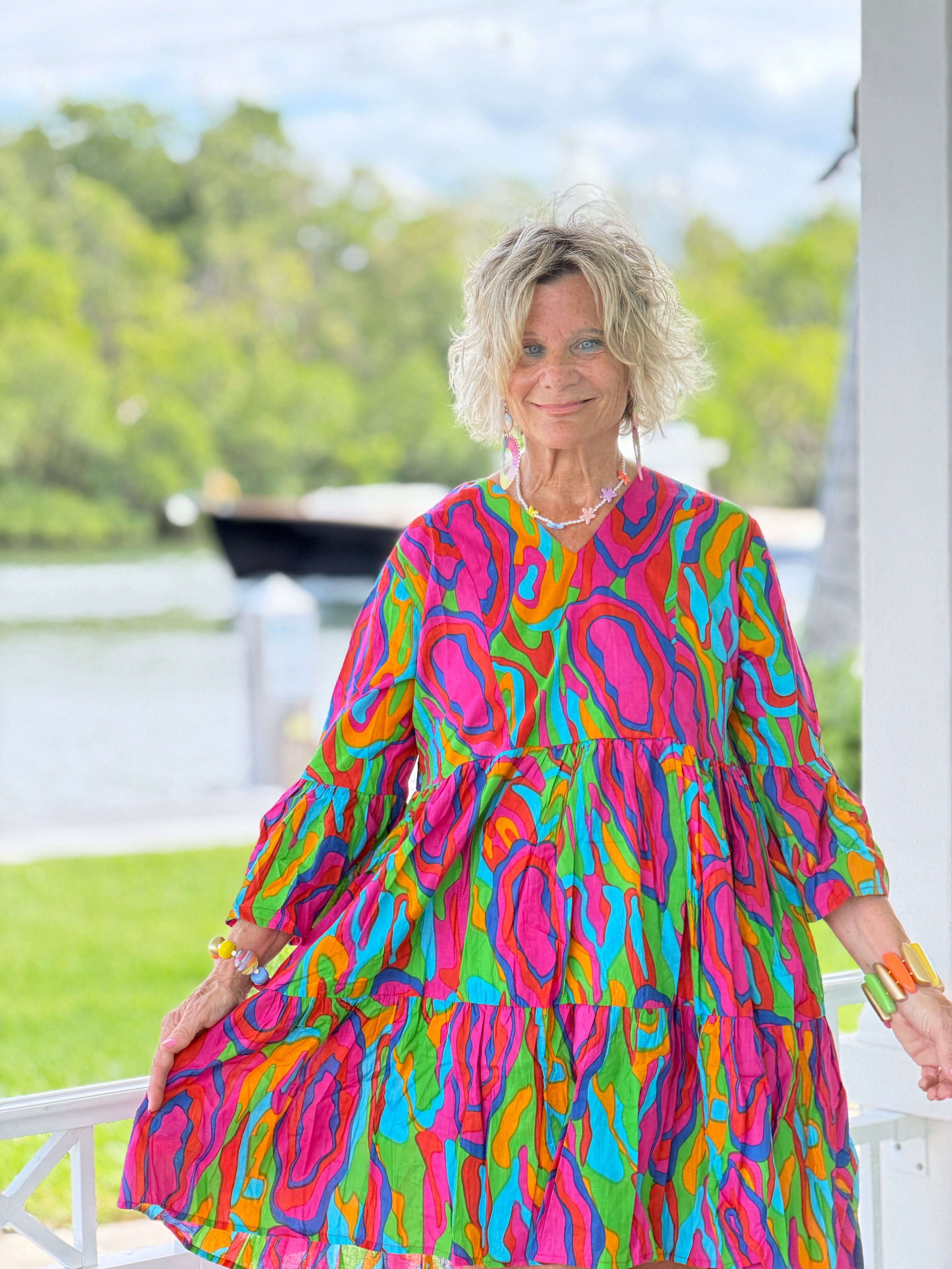 Multi Woodgrain Taos Dress
