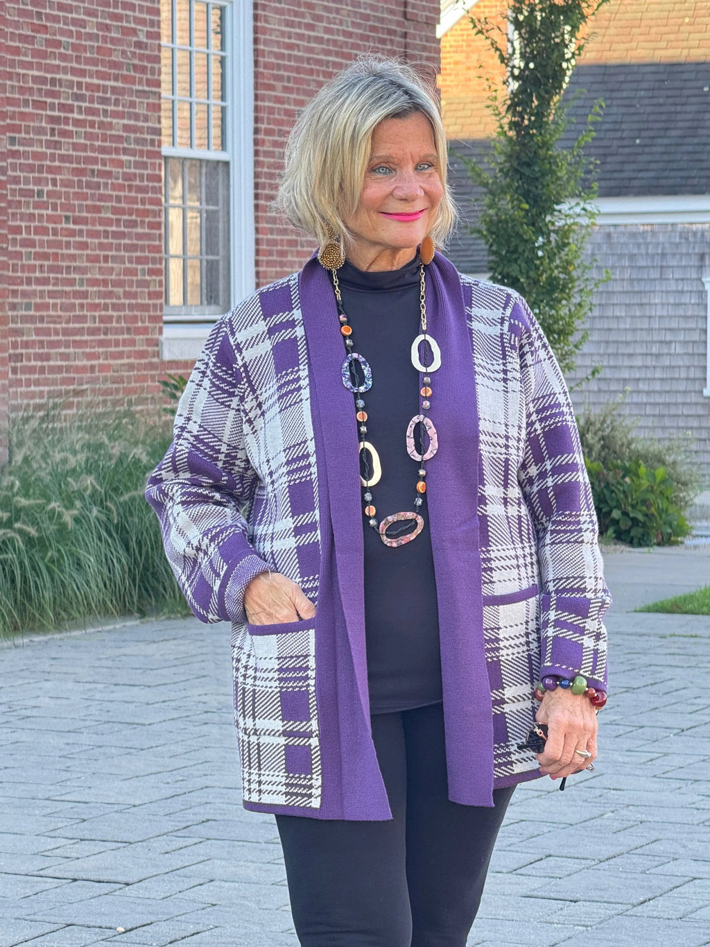 SOUTHERN NIGHTS PURPLE POCKET SWEATER