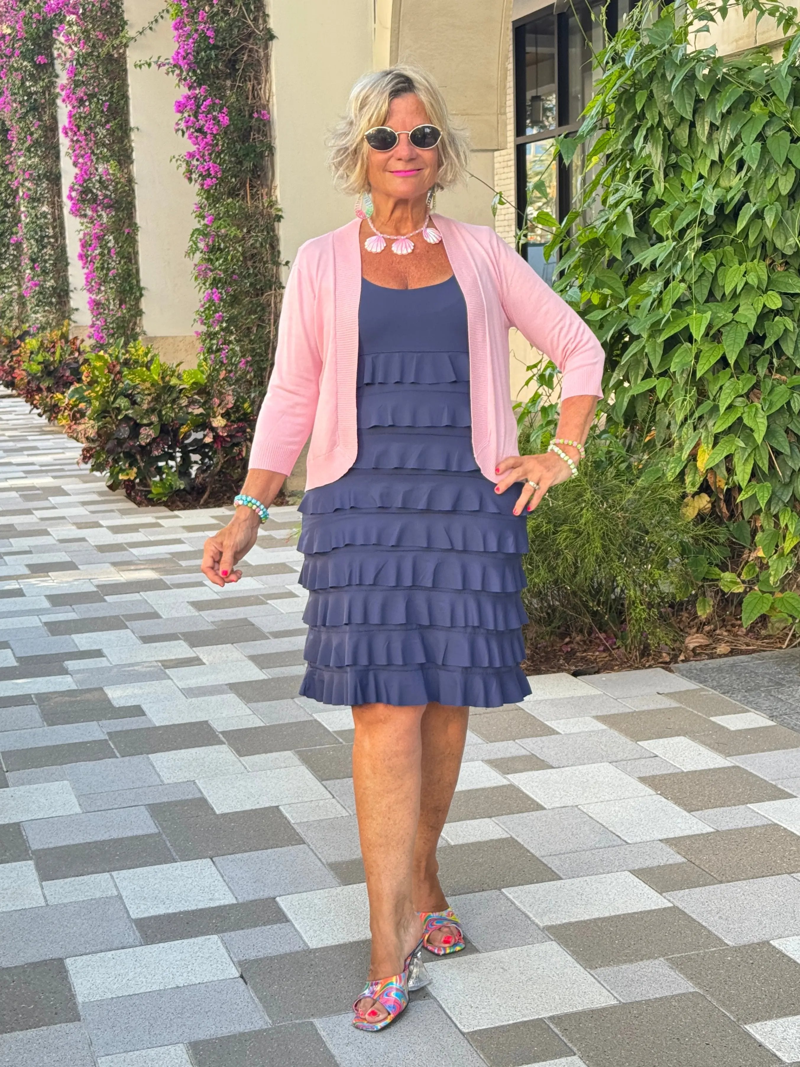 MIAMI NIGHT NAVY CHA CHA RUFFLE