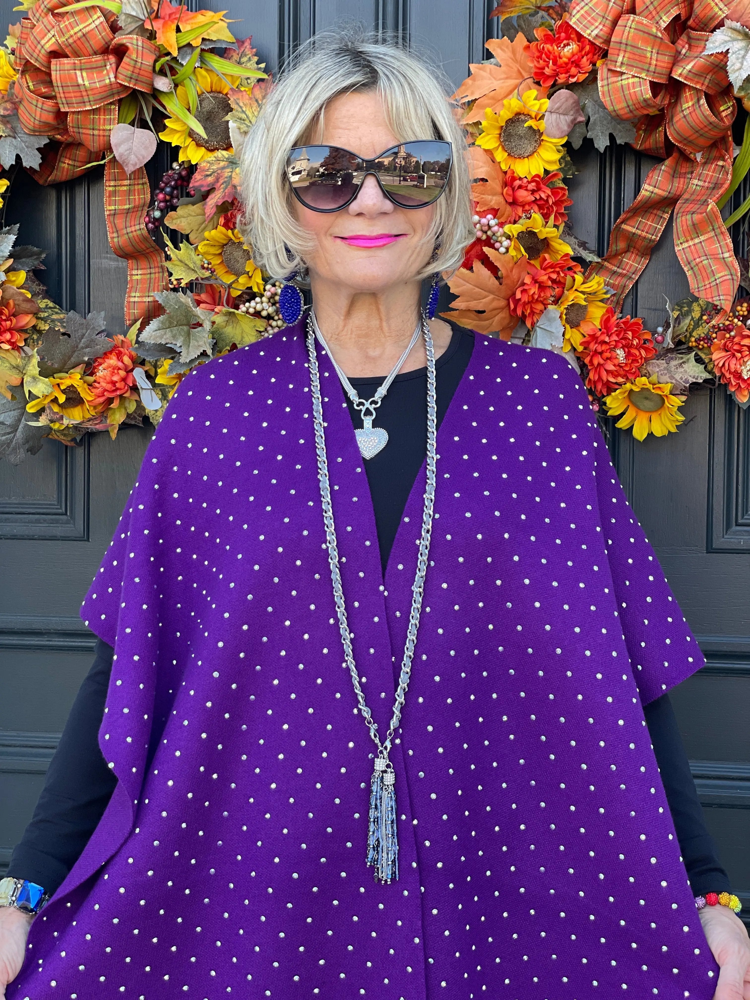 PURPLE BLING CAPE