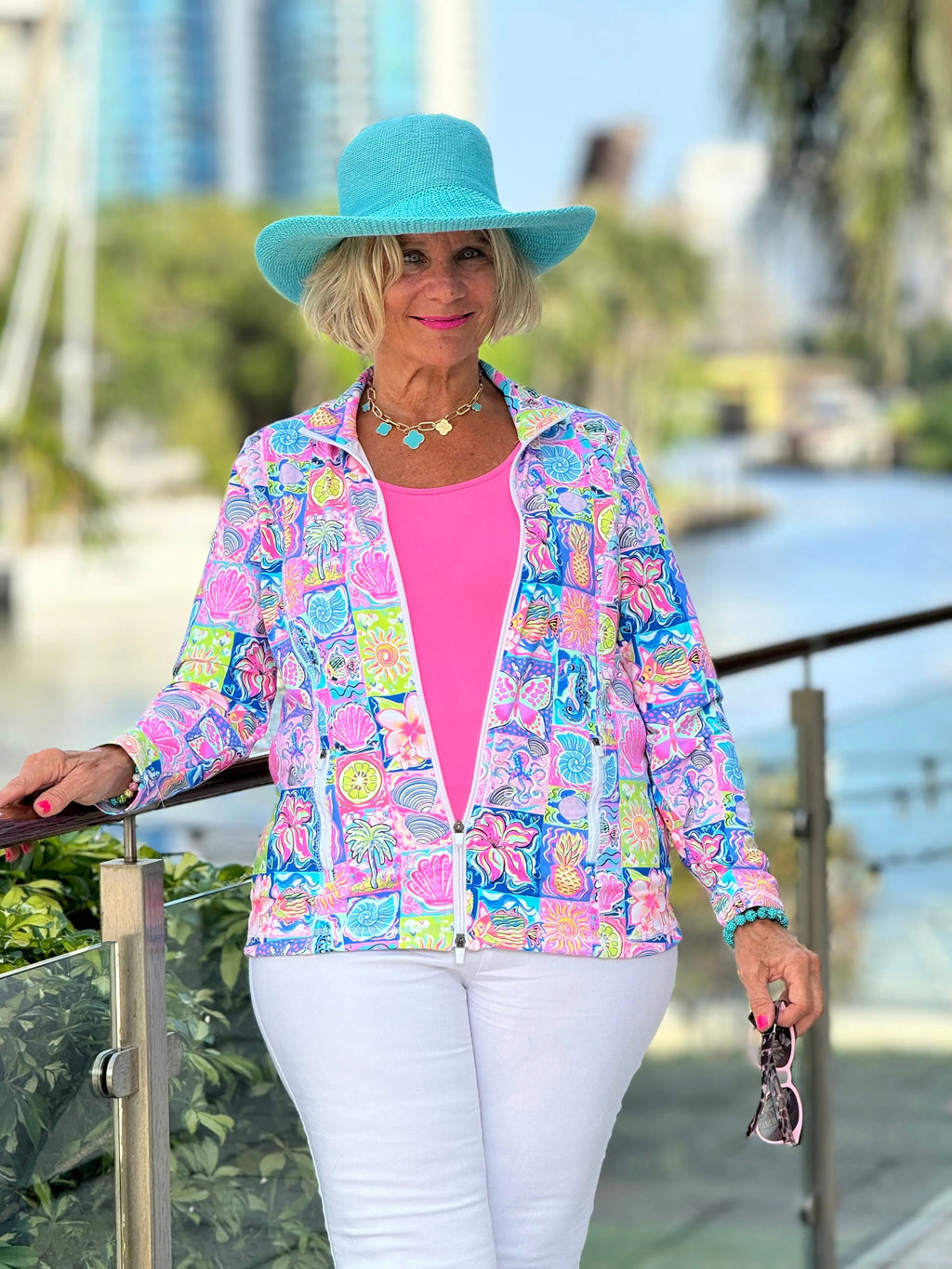 SANDY BEACH COLOR FULL ZIPPER