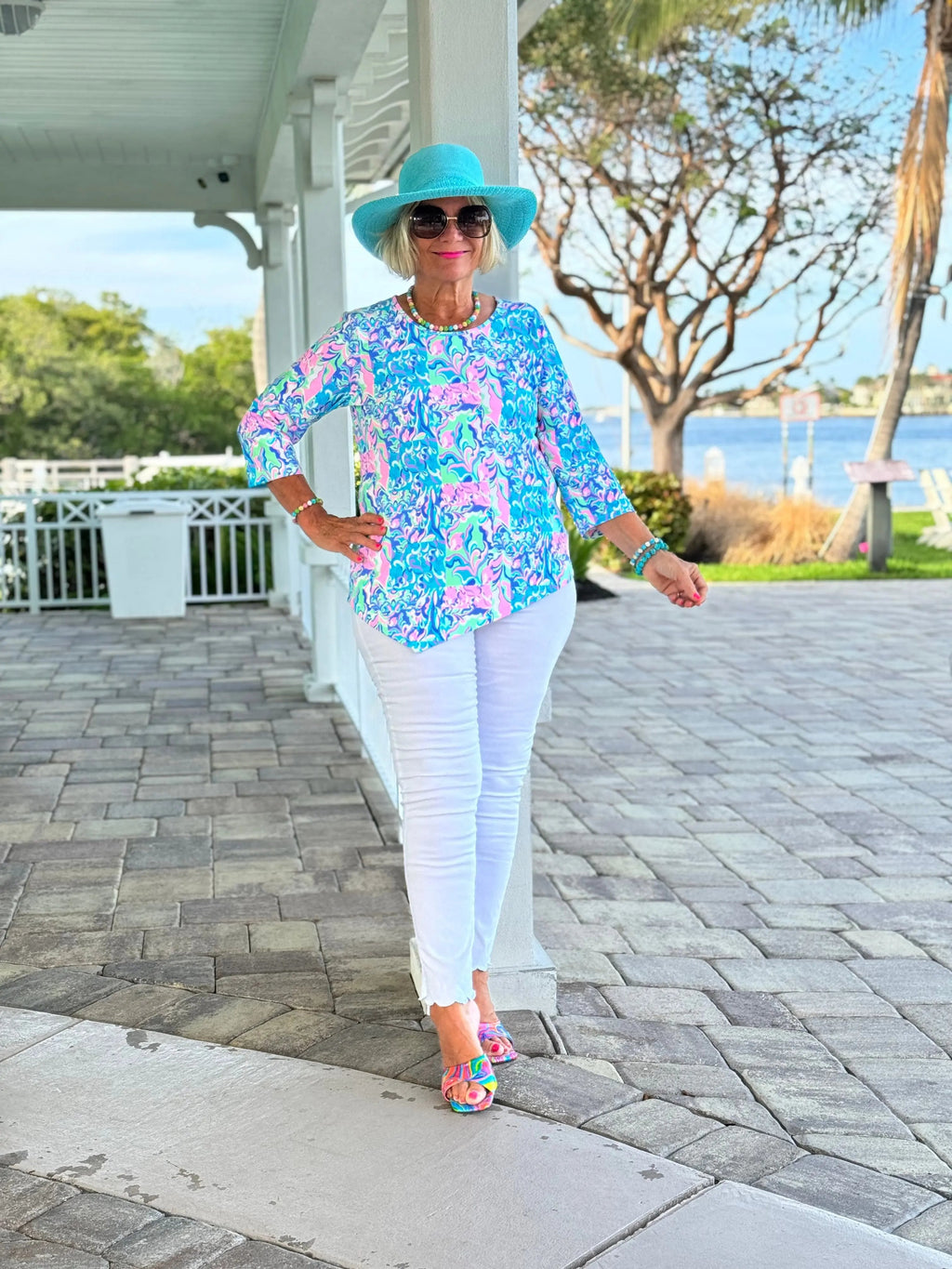 SPLASH OFF PINK ASYMMETRICAL TOP