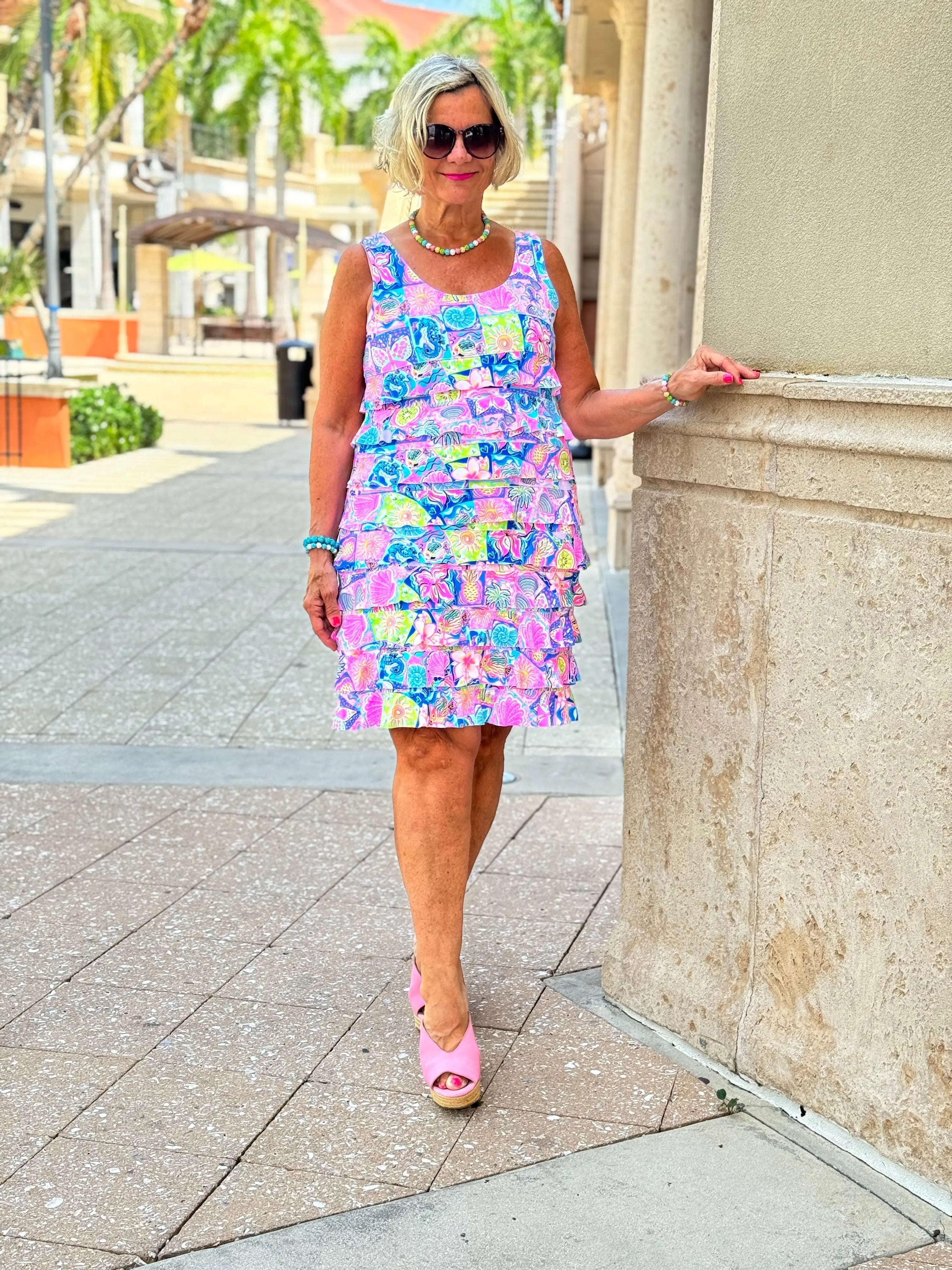 SANDY BEACH COLOR CHA CHA DRESS
