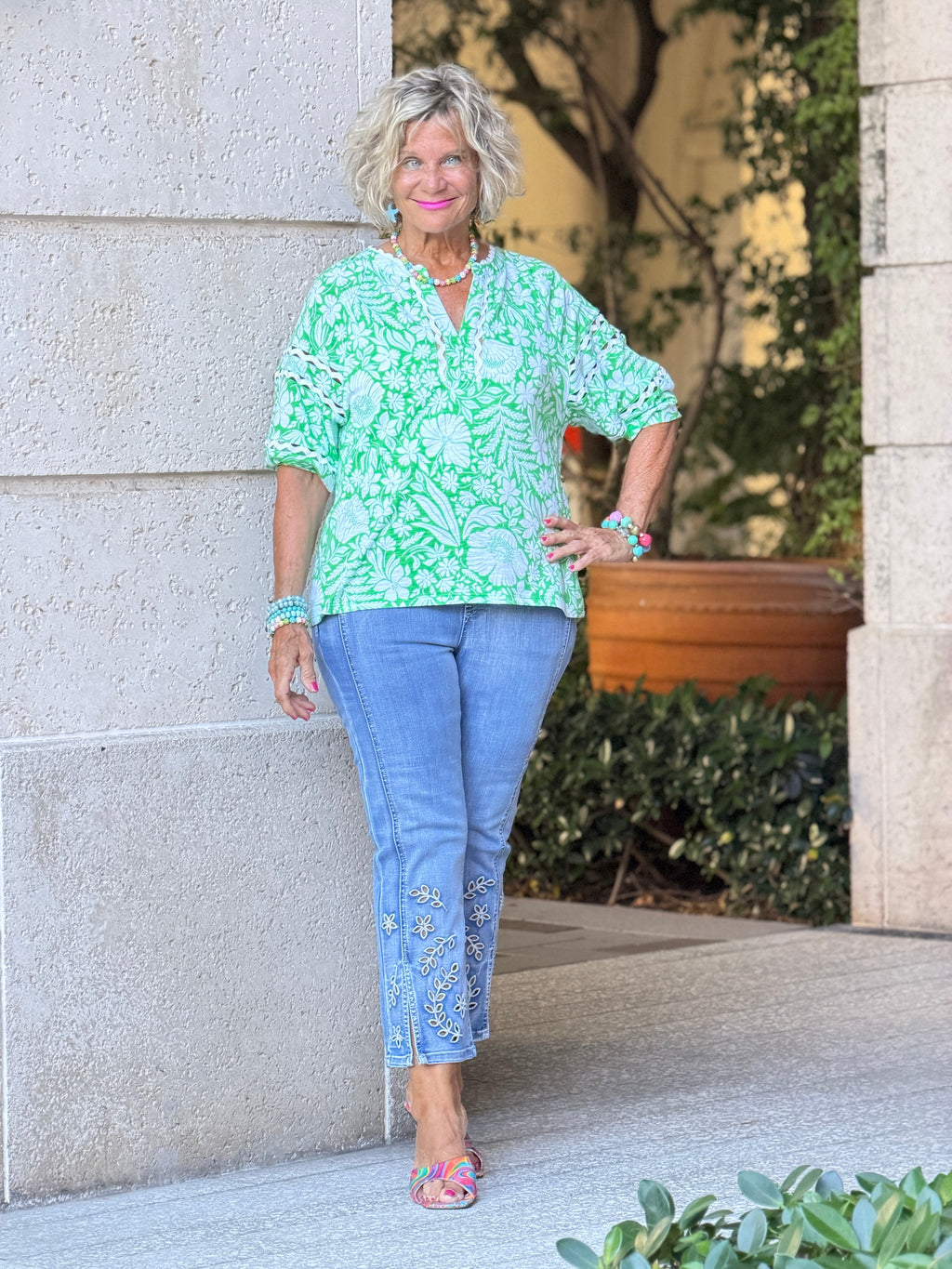 SPRING GREEN BOHO TOP