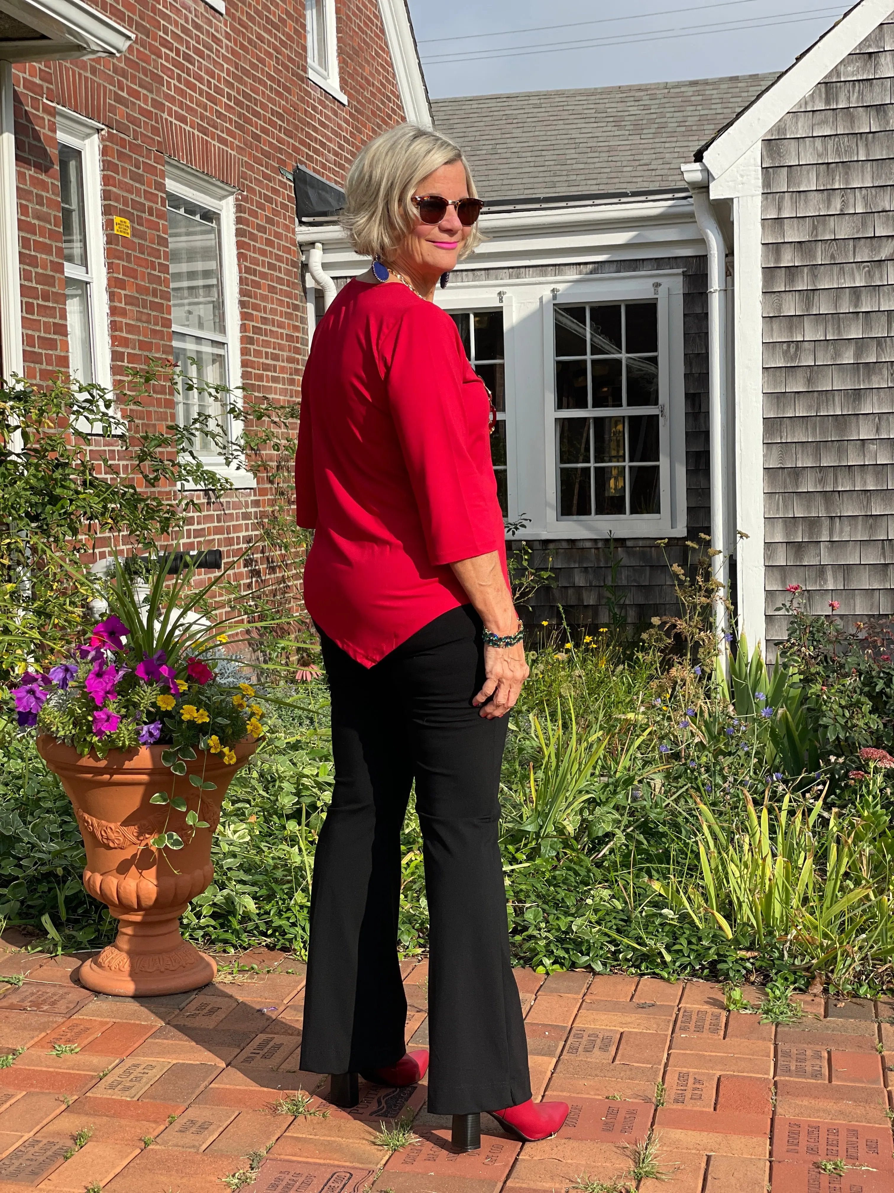 LULU-CRIMSON ASYMMETRIC TOP