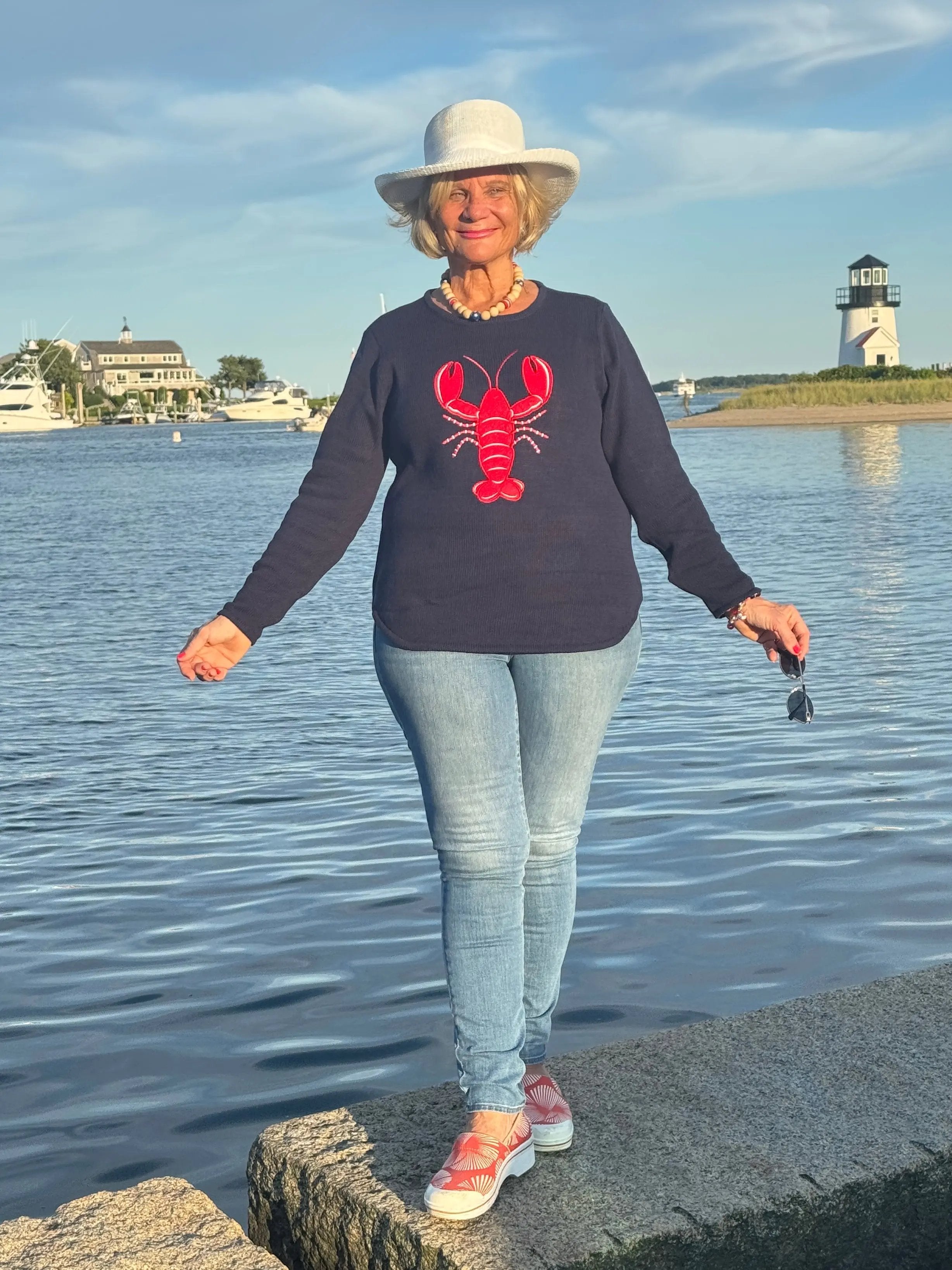 NAVY LOBSTER SWEATER