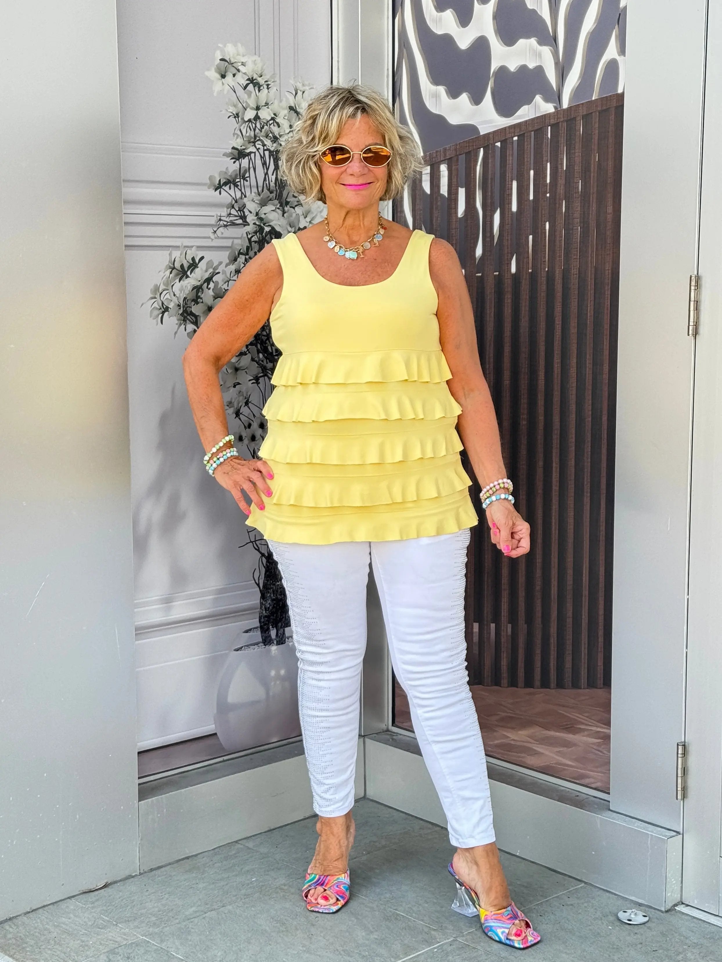 LULU-B YELLOW CHA CHA TANK