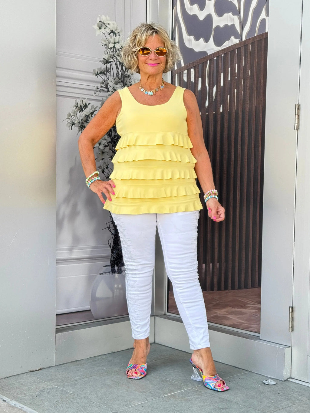 LULU-B YELLOW CHA CHA TANK