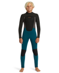 5/4/3 Prologue Boys Back Zip Wetsuit - Midnight Turquoise