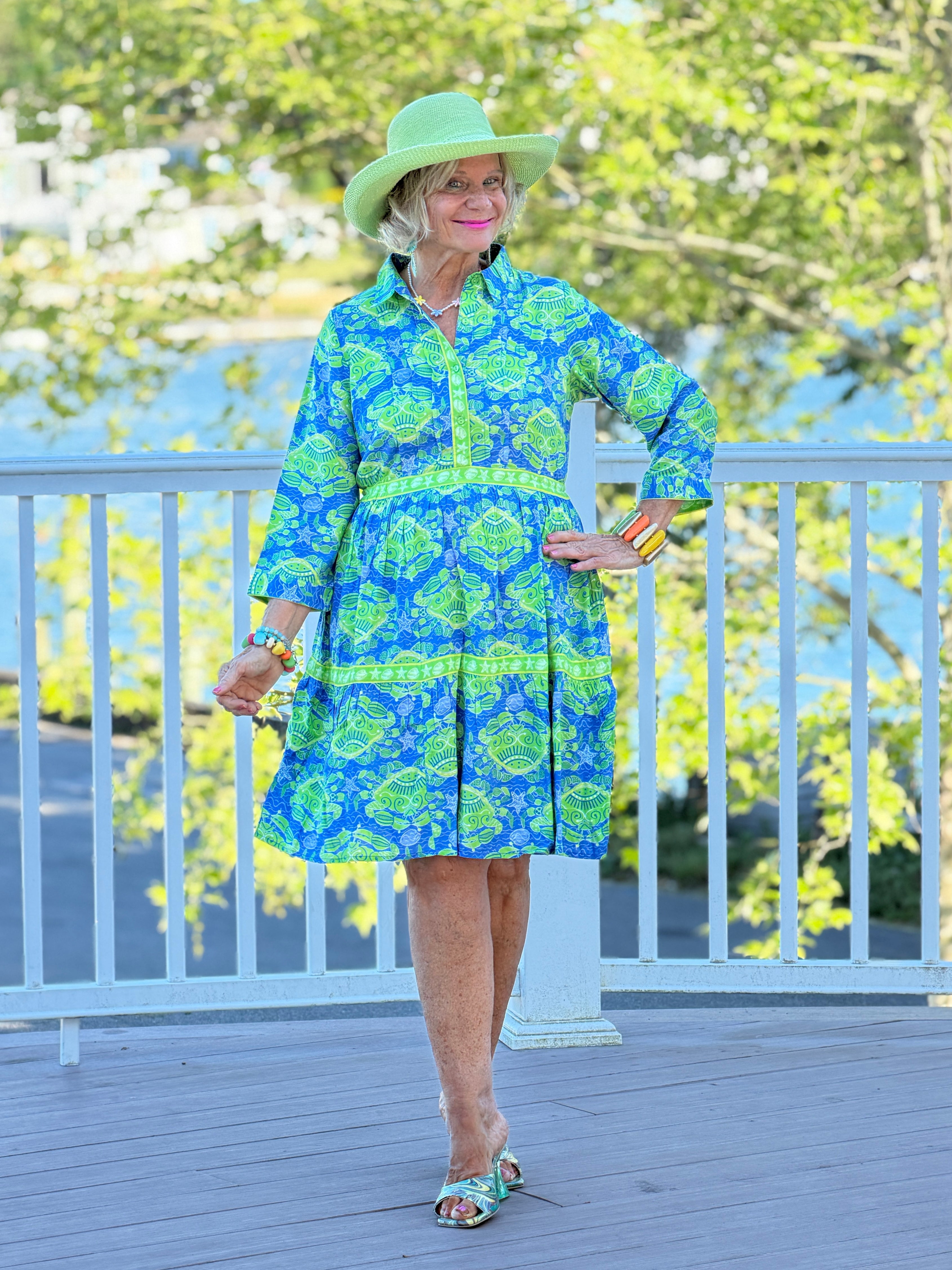 SEA GLASS TREASURE COLLLAR DRESS