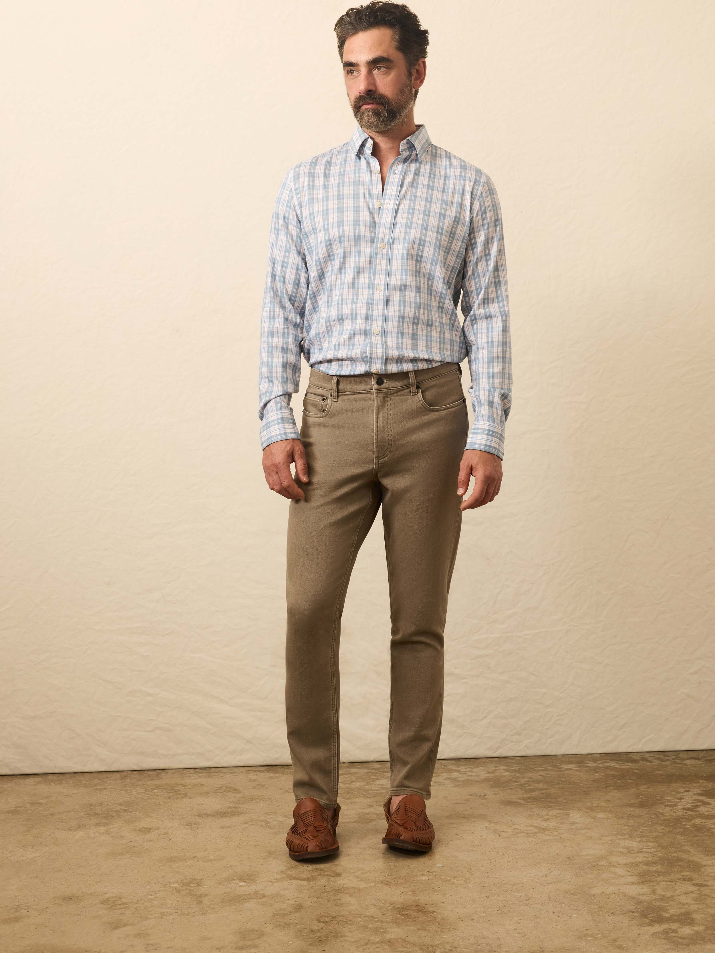 Stretch Terry 5-Pocket Pant - Driftwood
