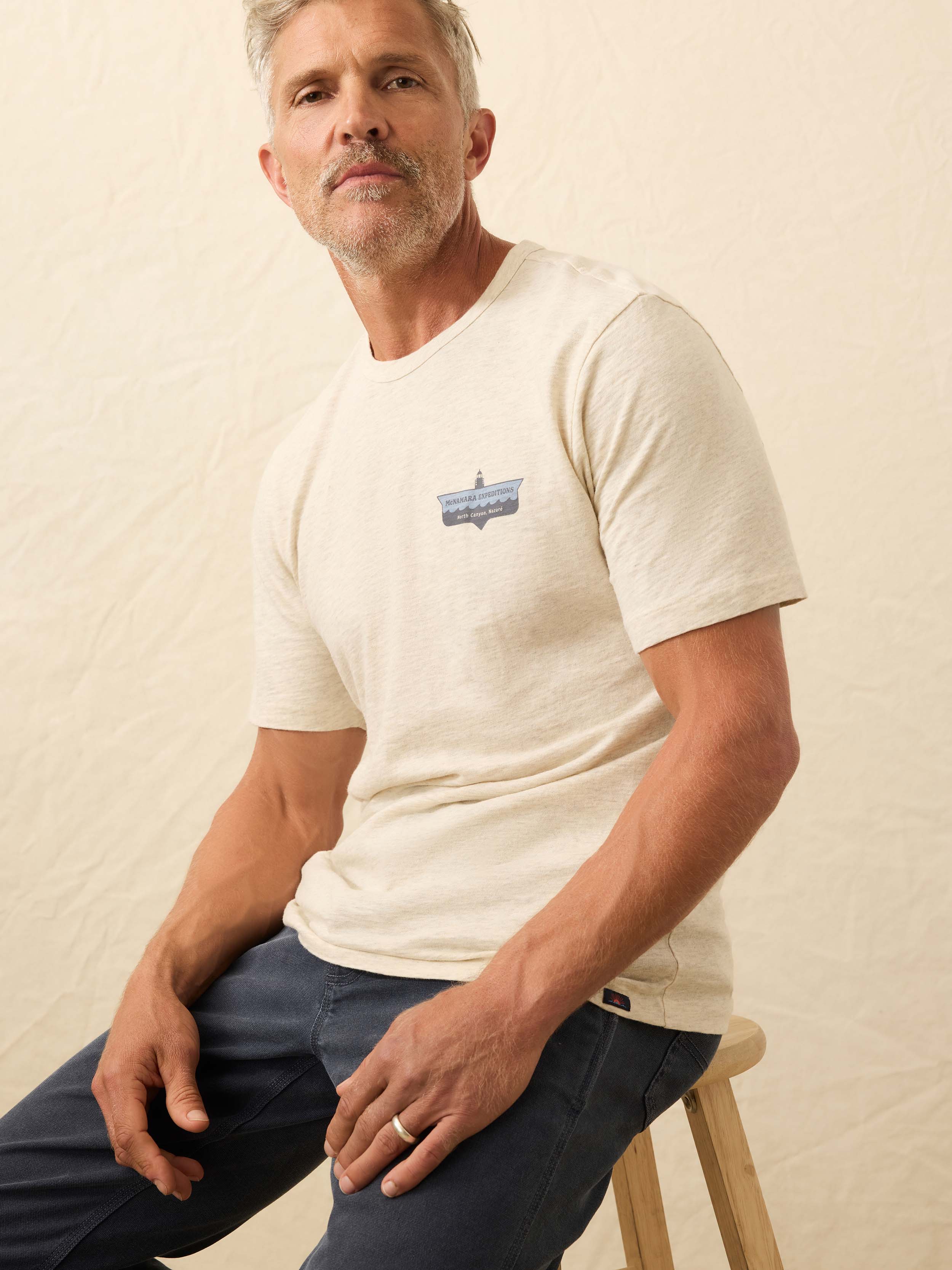 Nazare Sunwashed Tee - Island Dune Heather