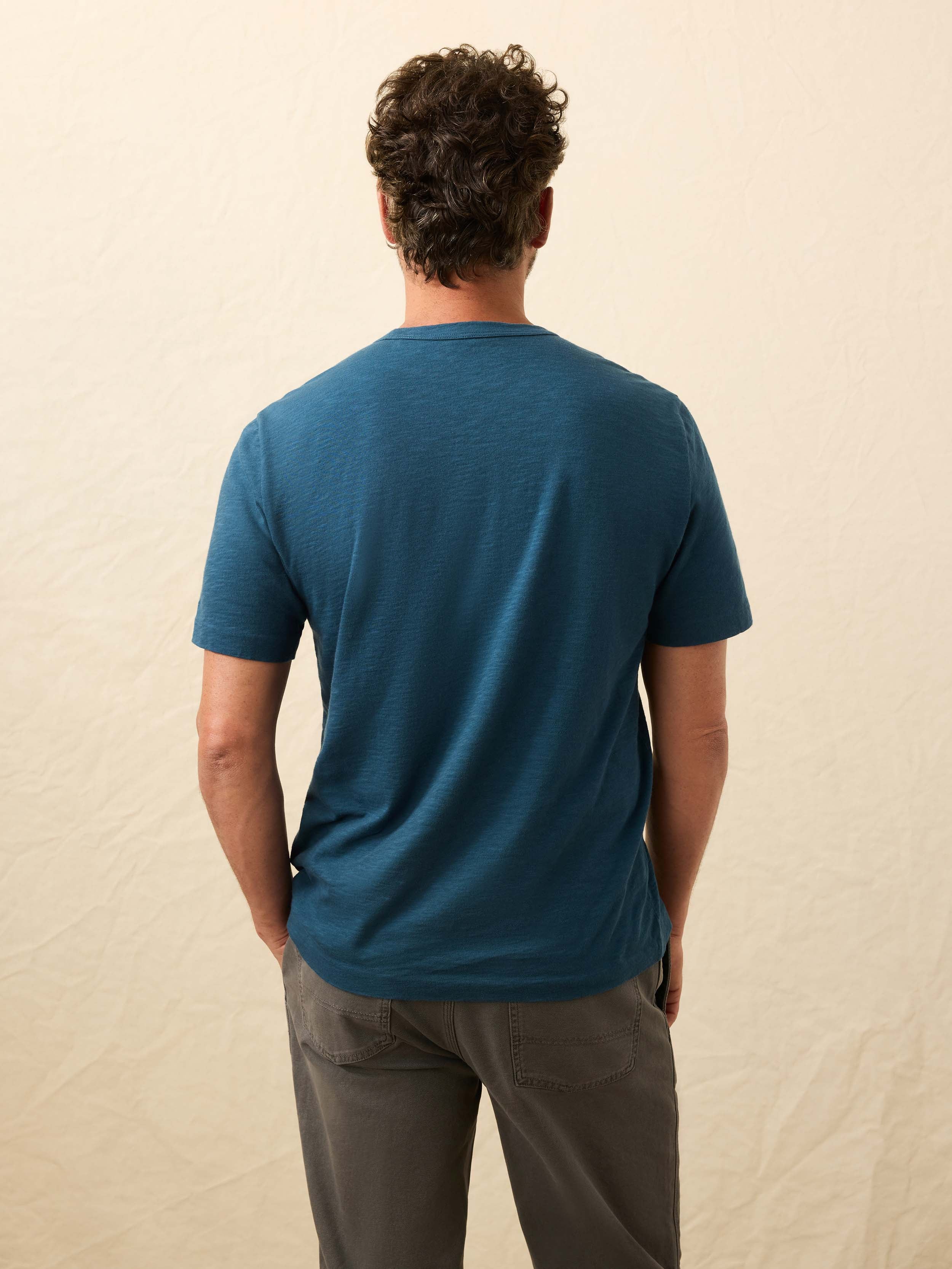 Sunwashed Regenerative Tee - Ocean Storm
