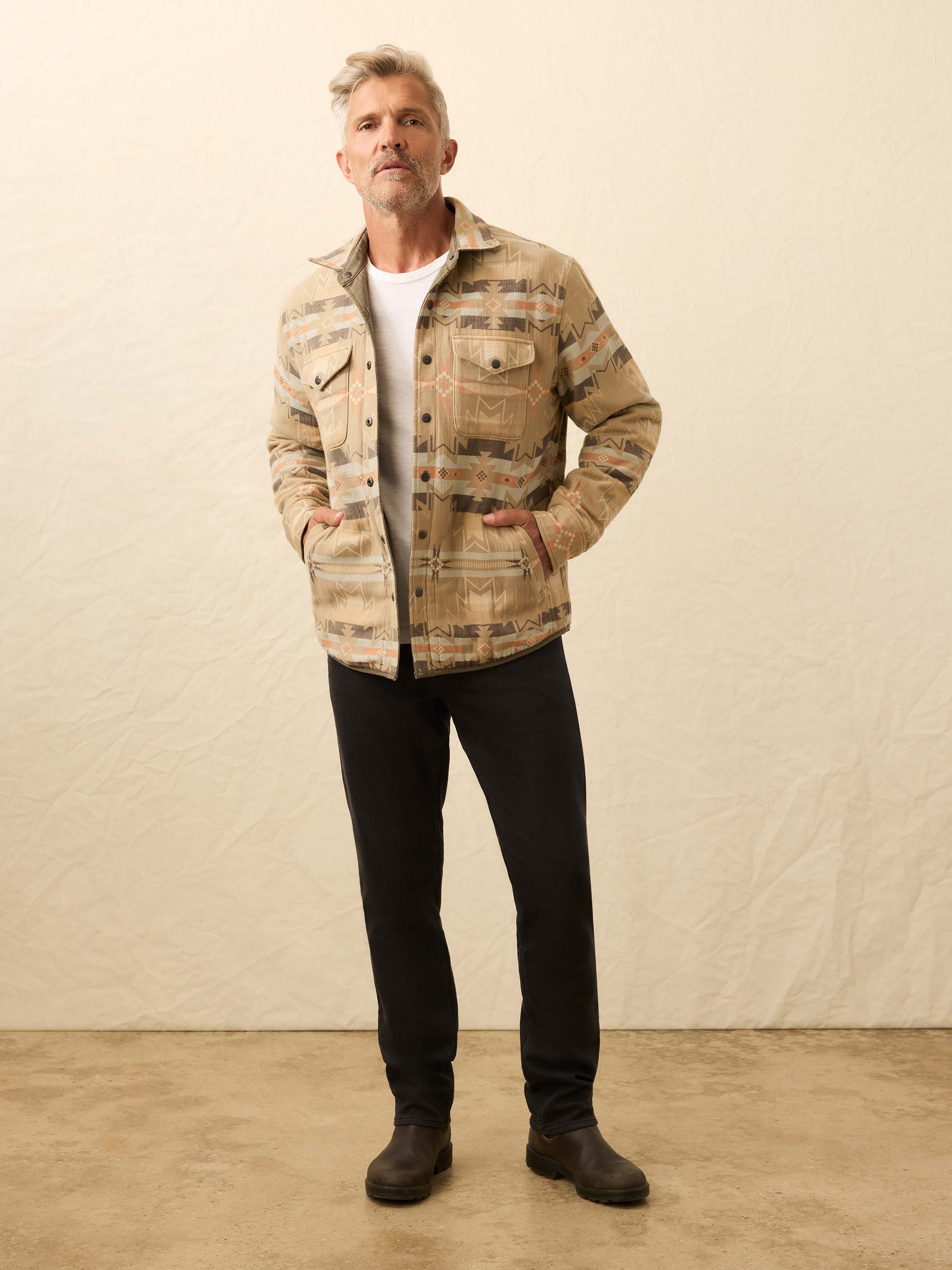 Doug Good Feather Reversible Bondi Jacket - Prairie Olive