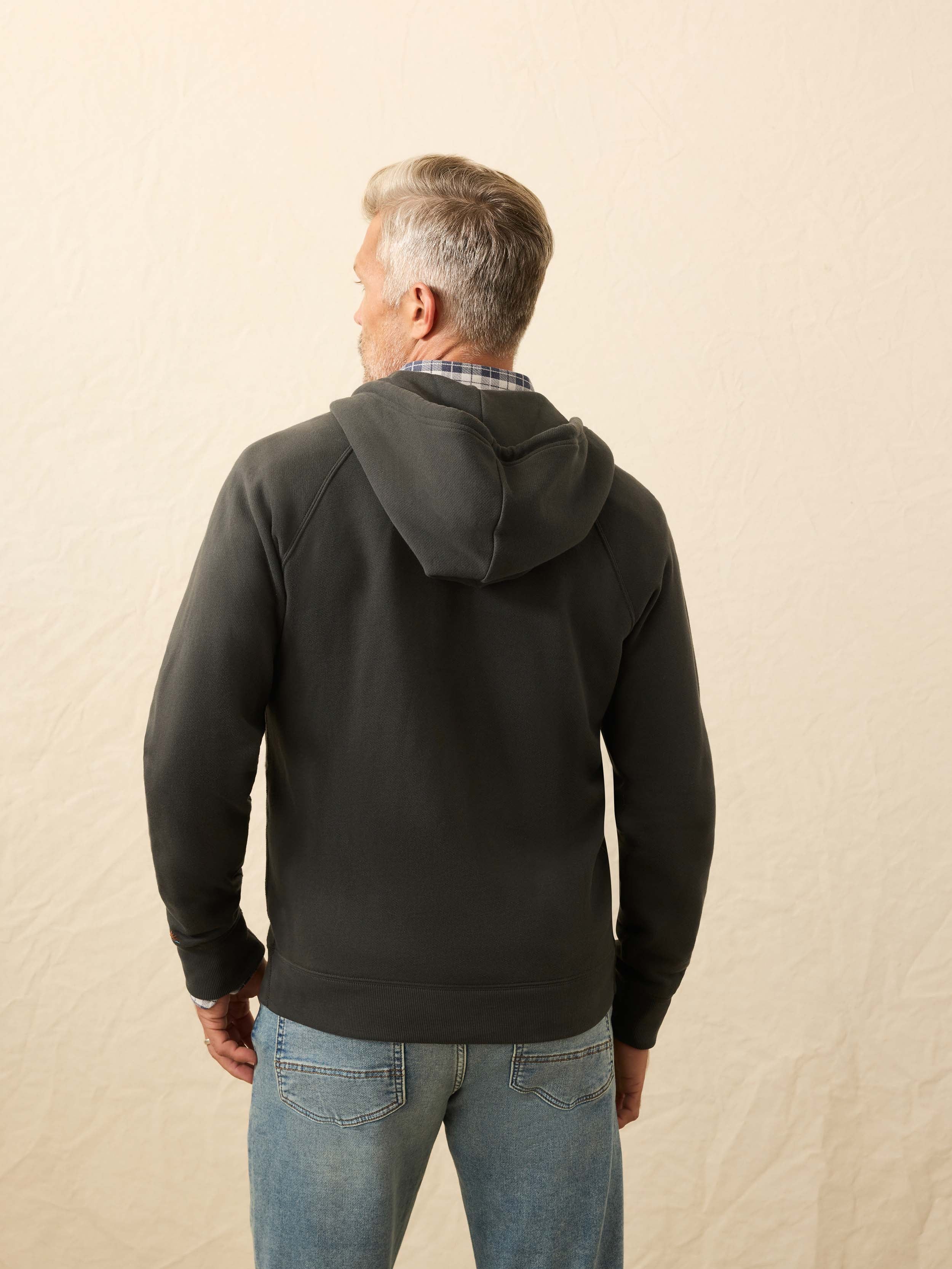 High Standard Fleece Zip Hoodie - Mountain Black