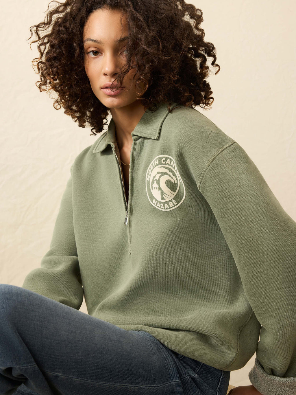Winter Swell Quarter Zip - Mavericks Olive