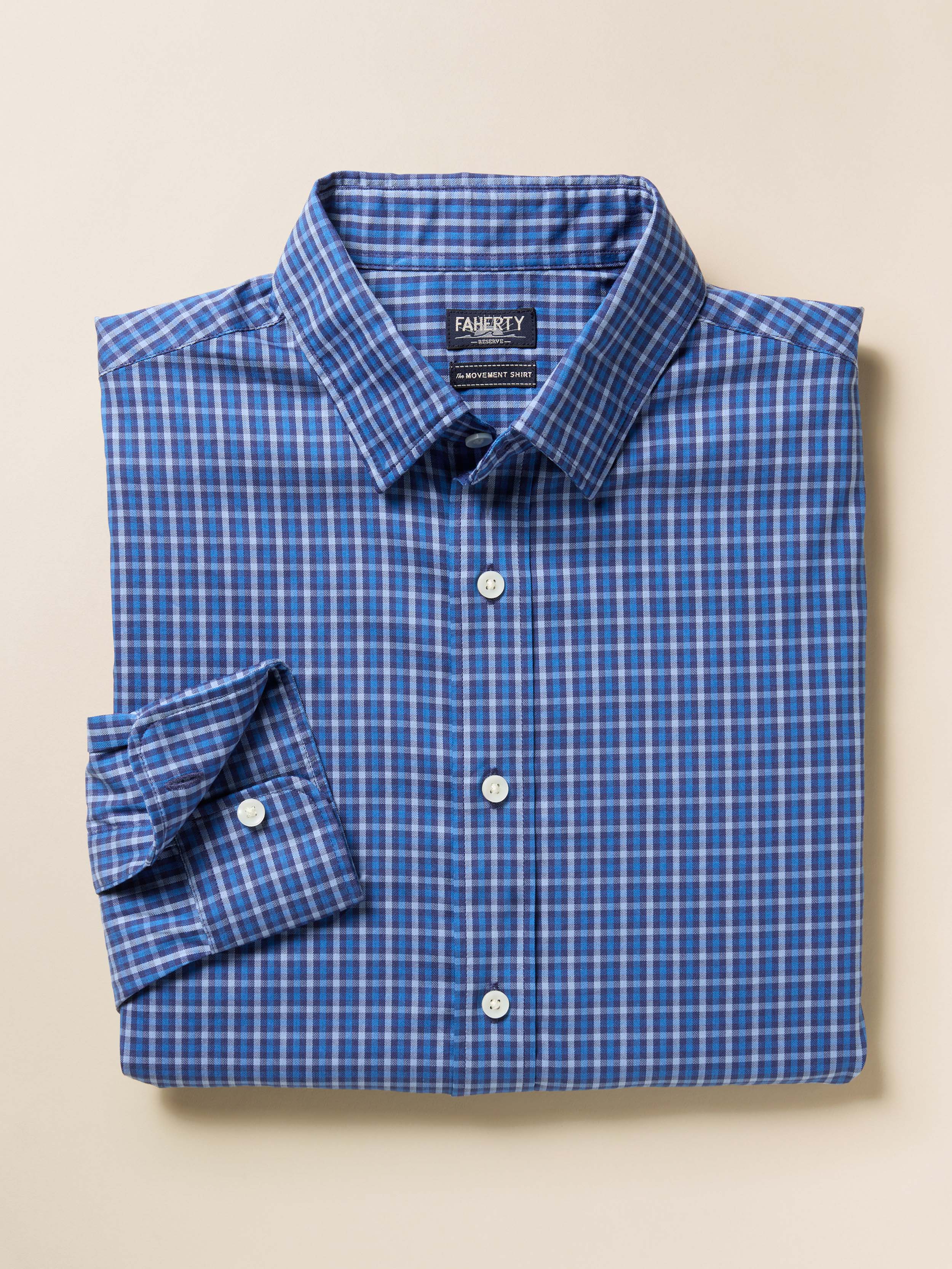 The Movement™ Shirt - Navy Feather Gingham