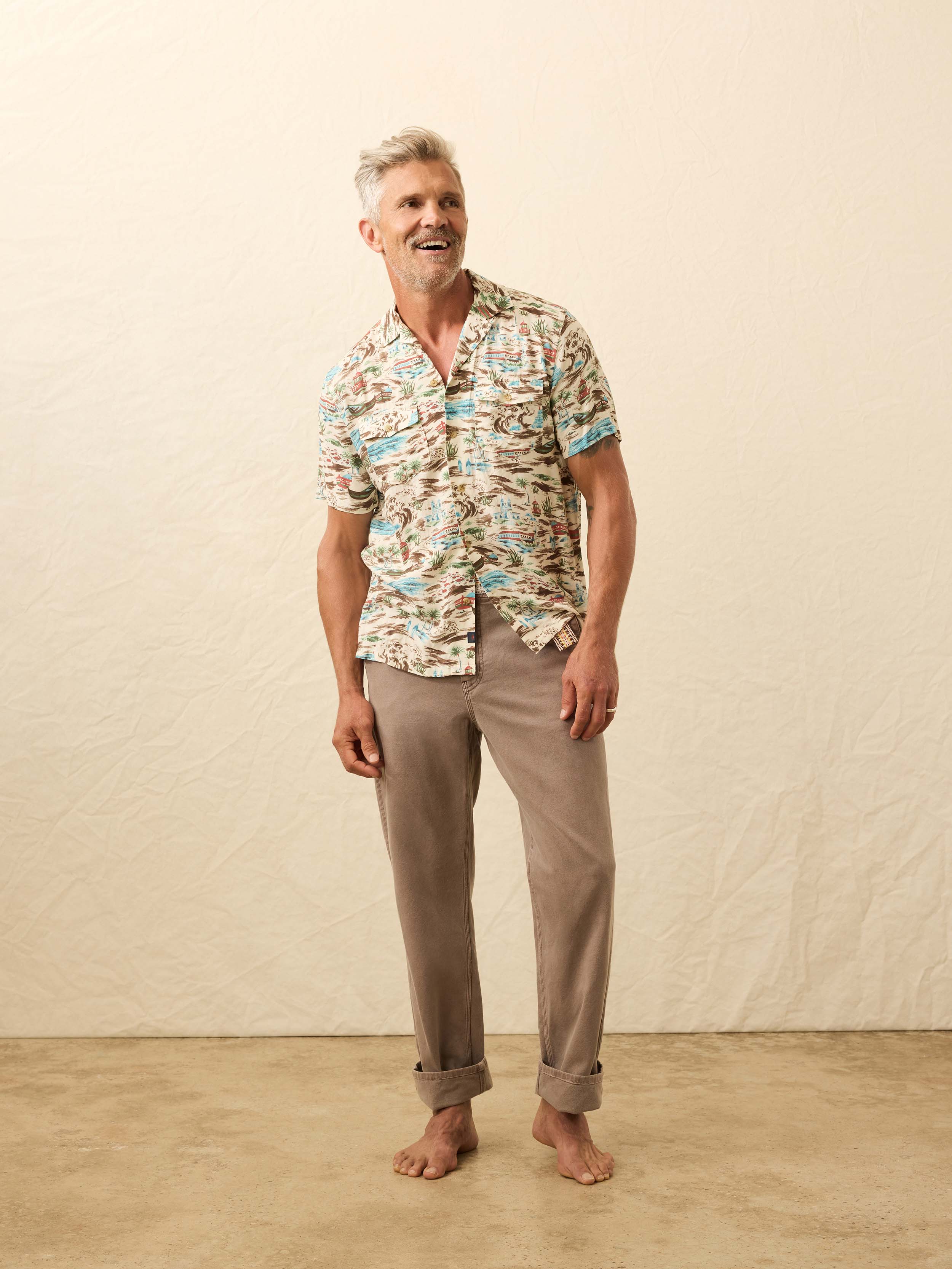 Short-Sleeve Bali Camp Shirt - Nazare Shore