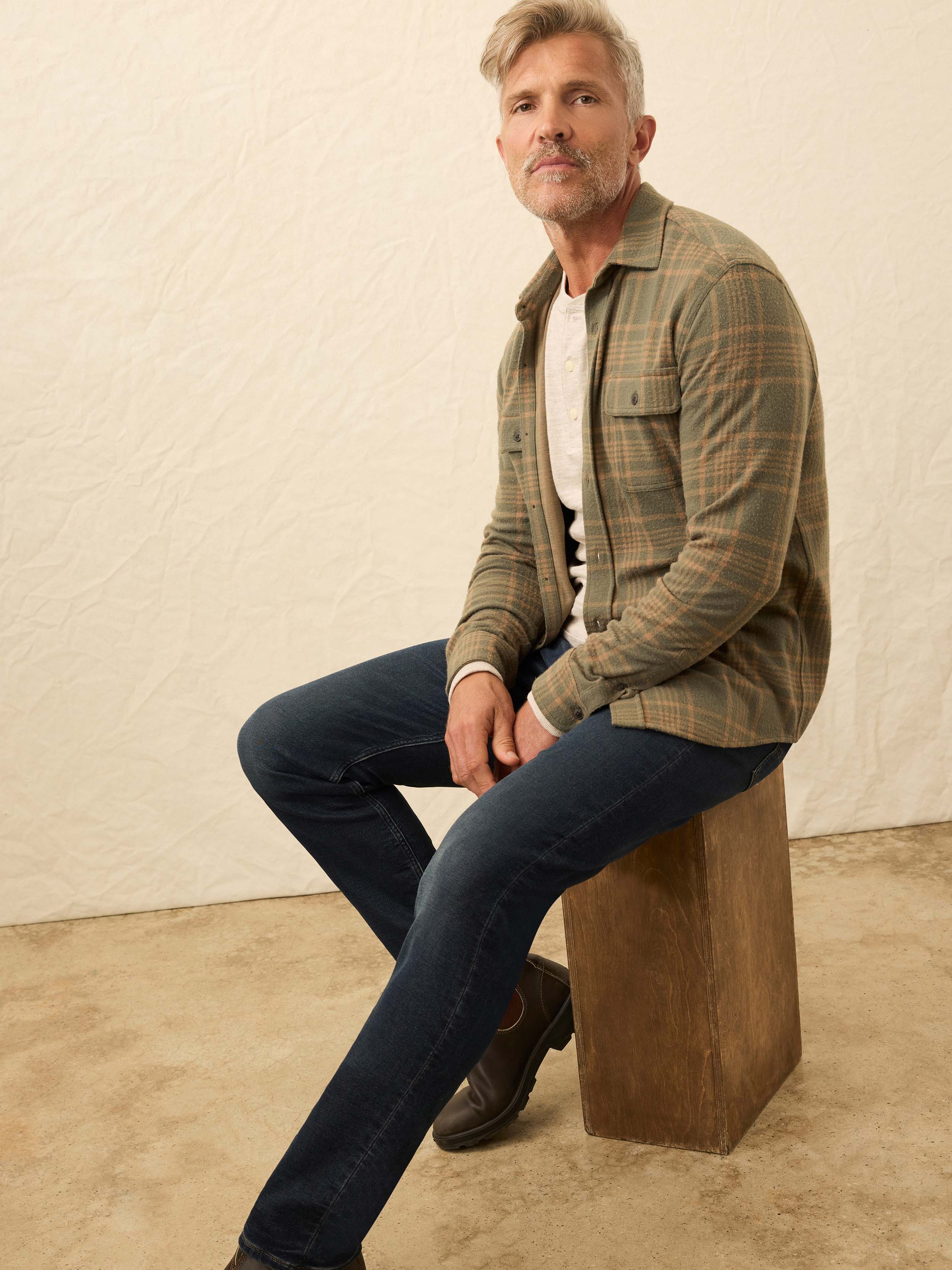 Legend™ Sweater Shirt - Woodland Olive Plaid