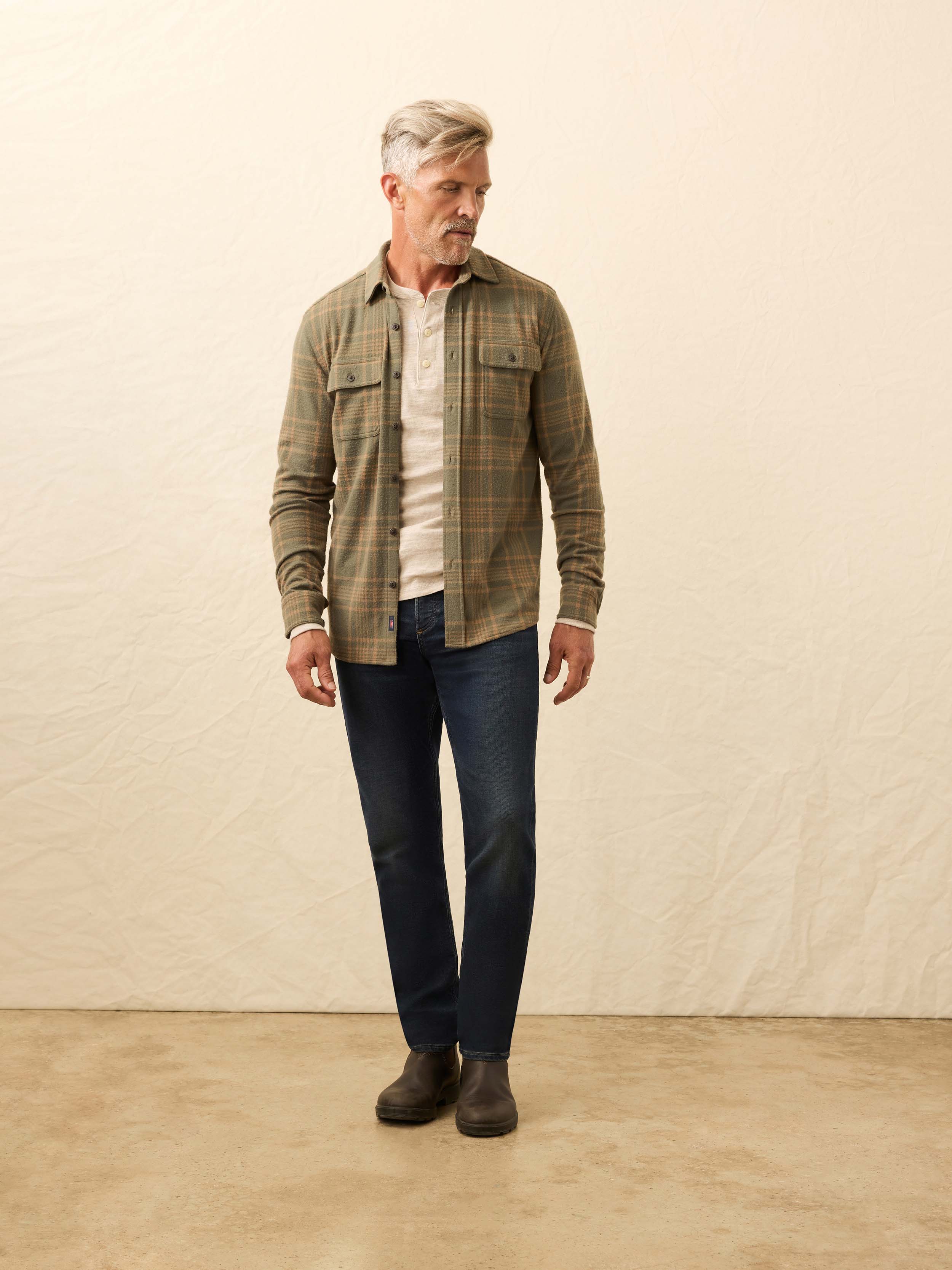 Legend™ Sweater Shirt - Woodland Olive Plaid