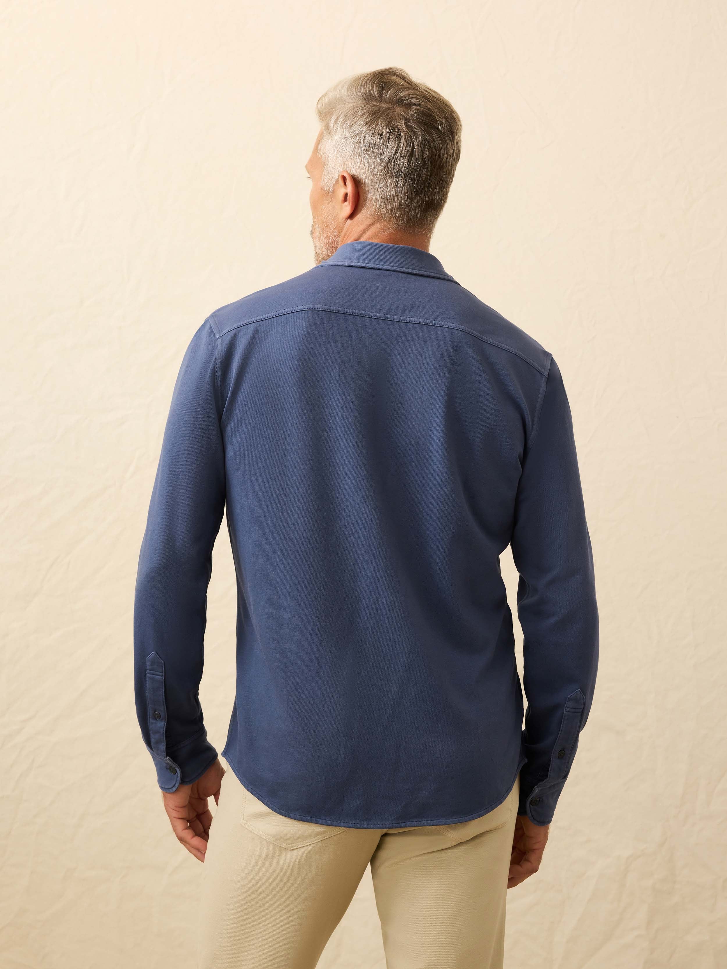 Field Knit Shirt - Blue Nights