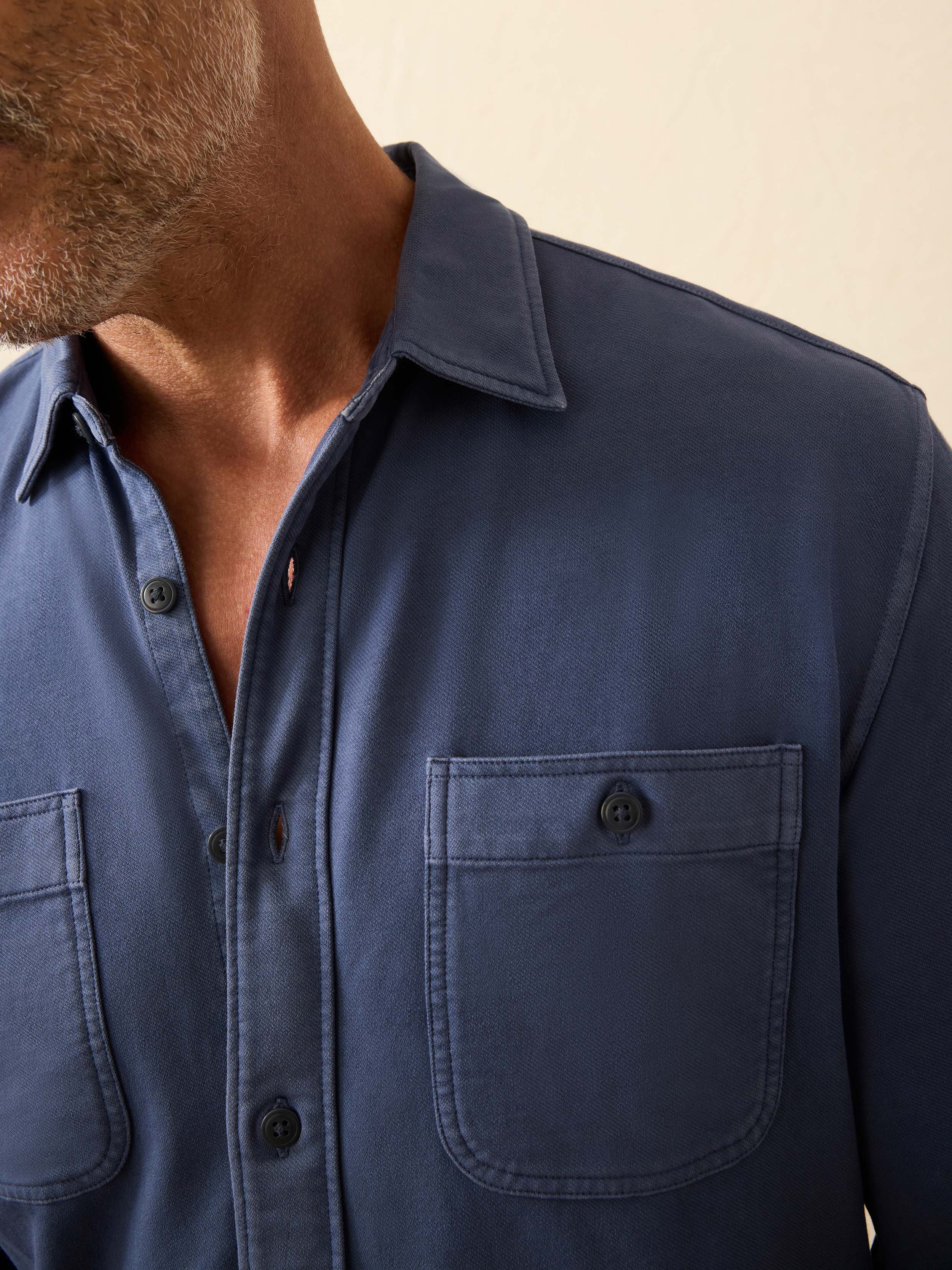Field Knit Shirt - Blue Nights