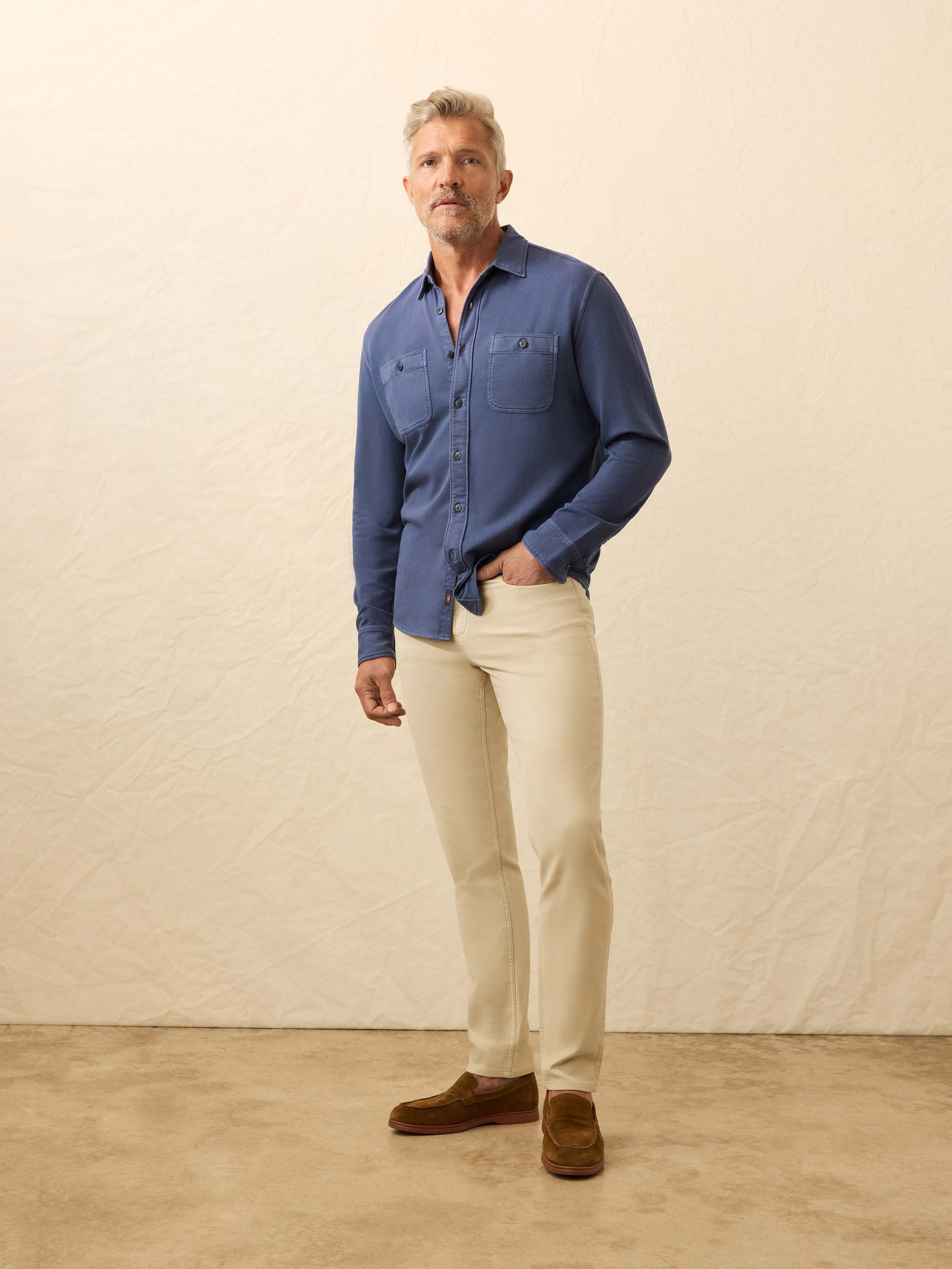 Field Knit Shirt - Blue Nights