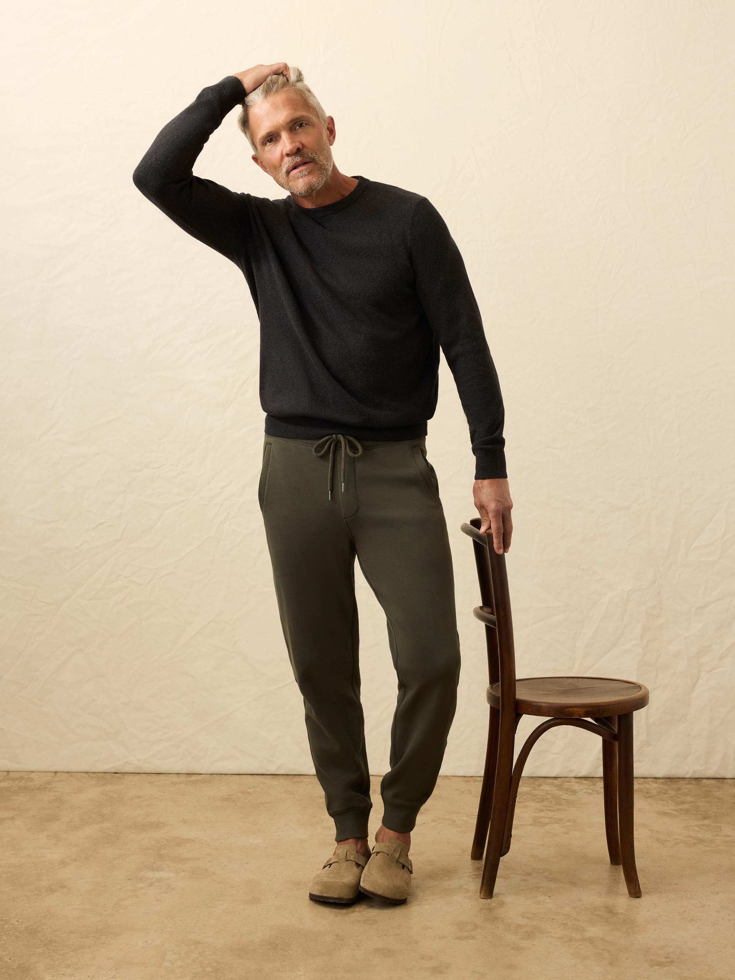 Jackson Crew Sweater - Wolf Black Heather