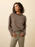 Sunwashed Long-Sleeve Retro Tee - Sand Drift Stripe