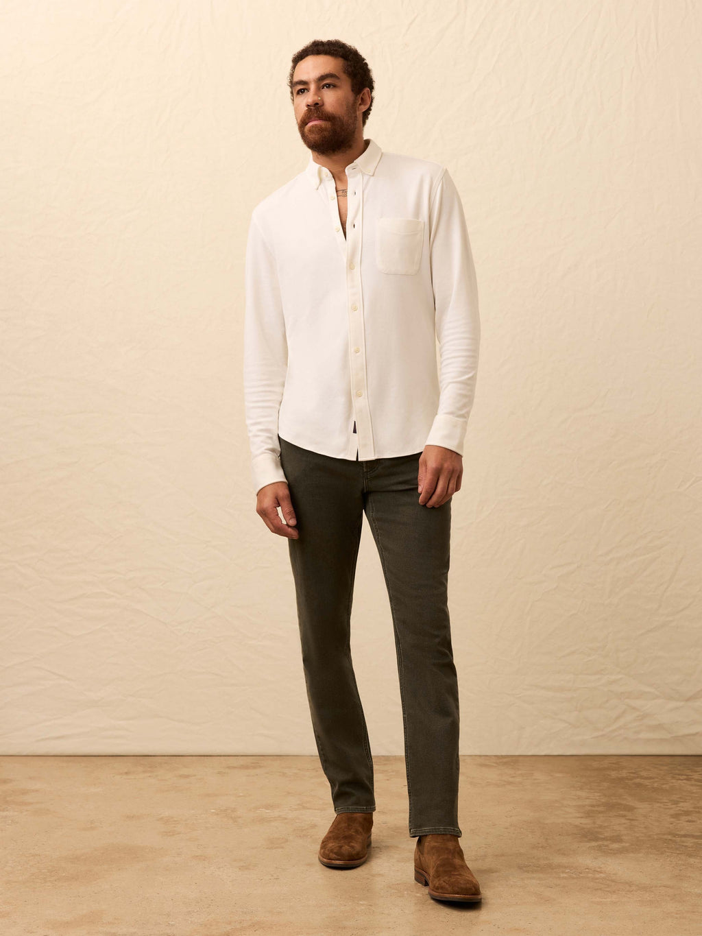 Coastline Knit Shirt - White Wall