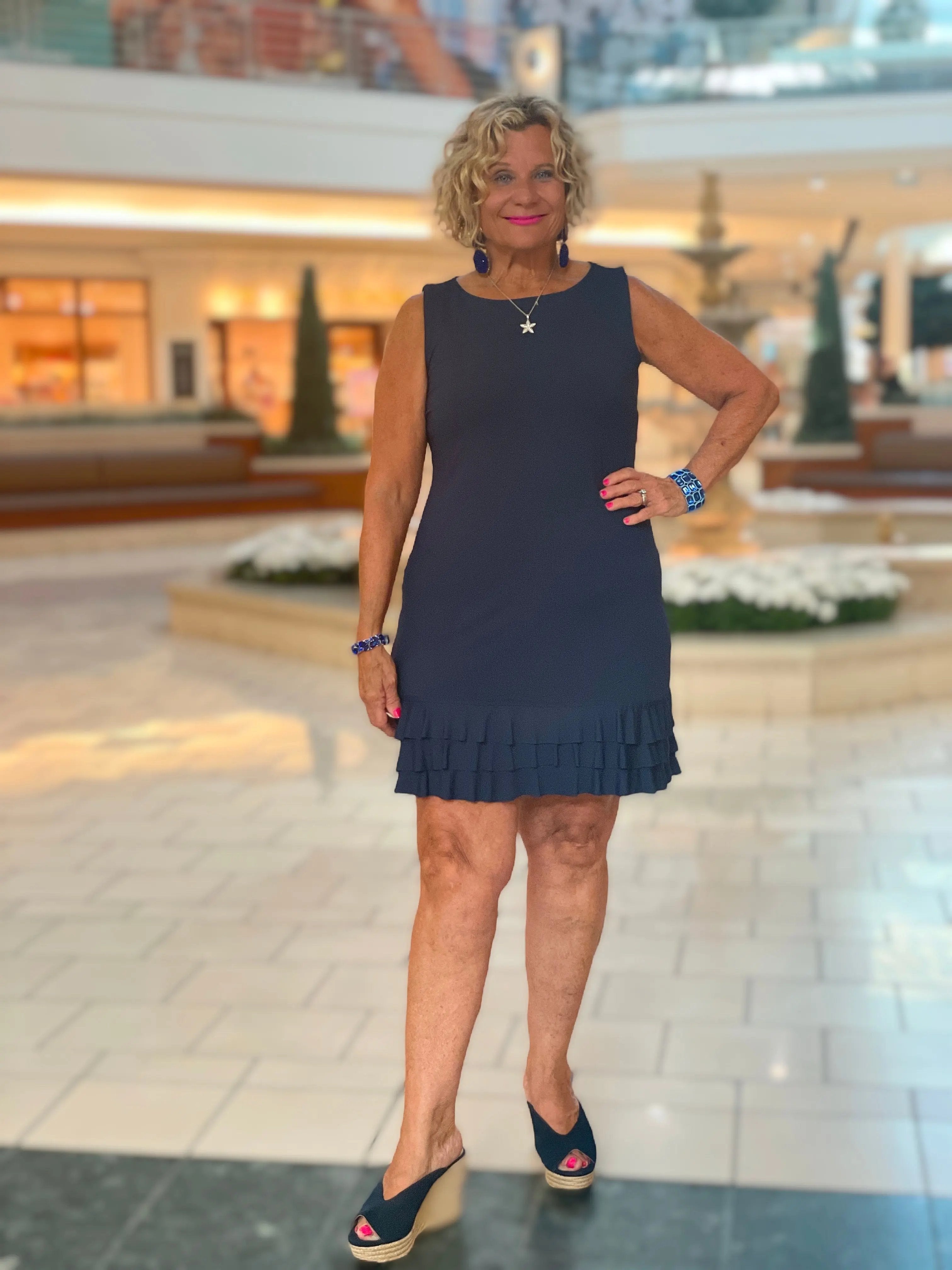 SIERRA NAVY SHIFT RUFFLE