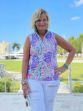 PINK PINEAPPLE DREAM SLEEVELESS ZIPPER