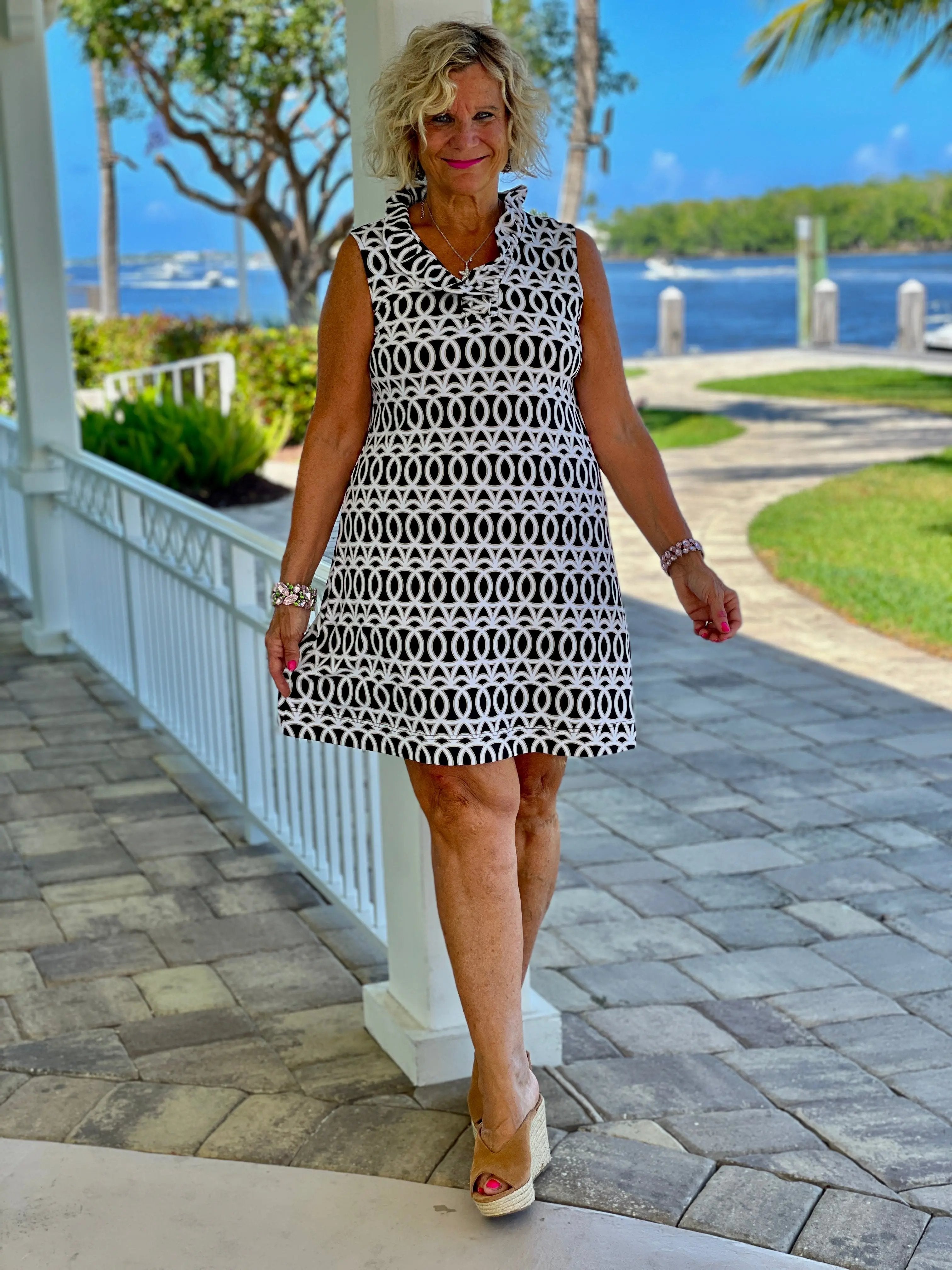 SANDBAR RUFFLE DRESS
