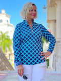 SEASIDE BLUE ZIPPER TOP