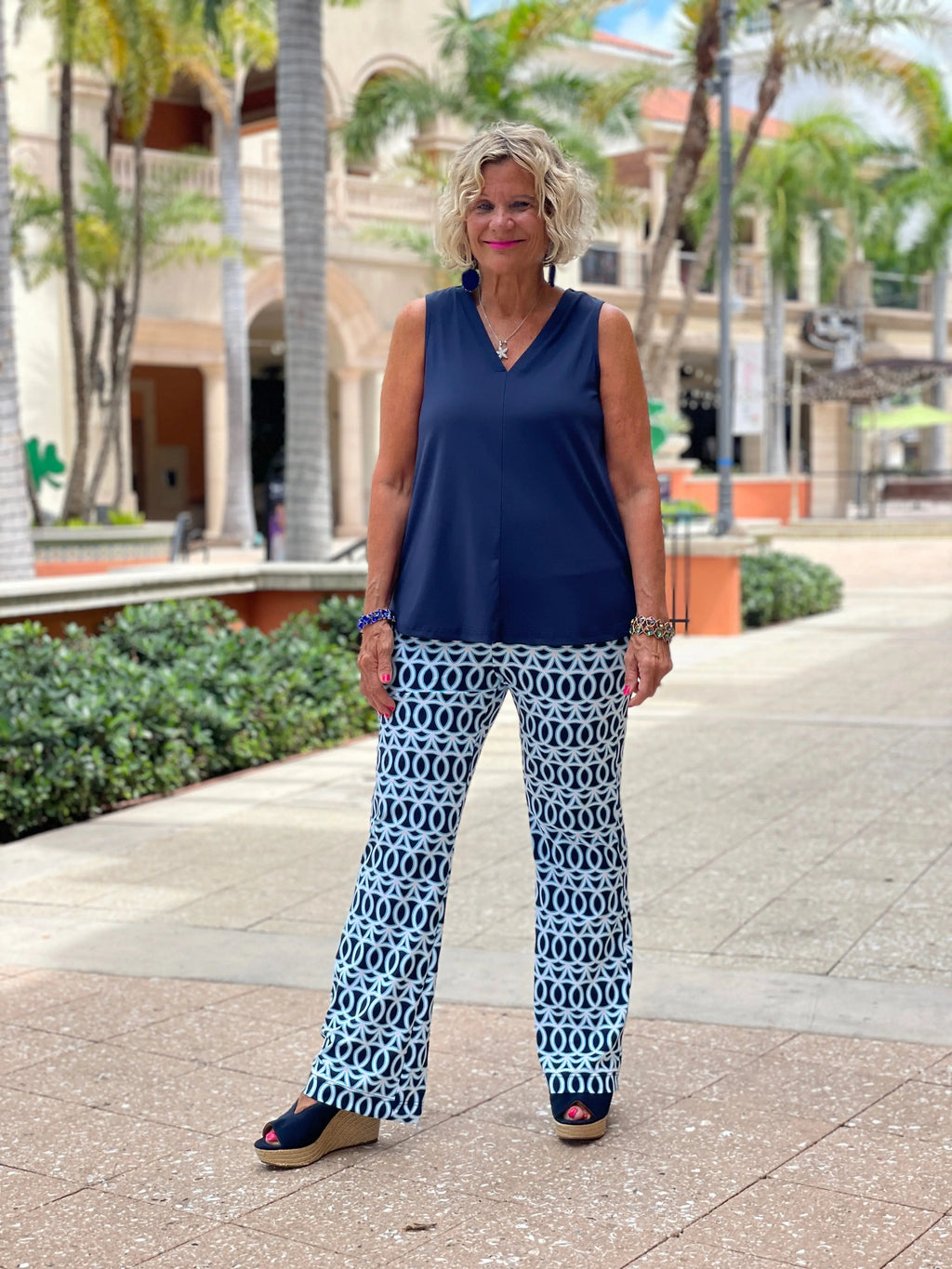 MELINA BLUE PALAZZO PANT
