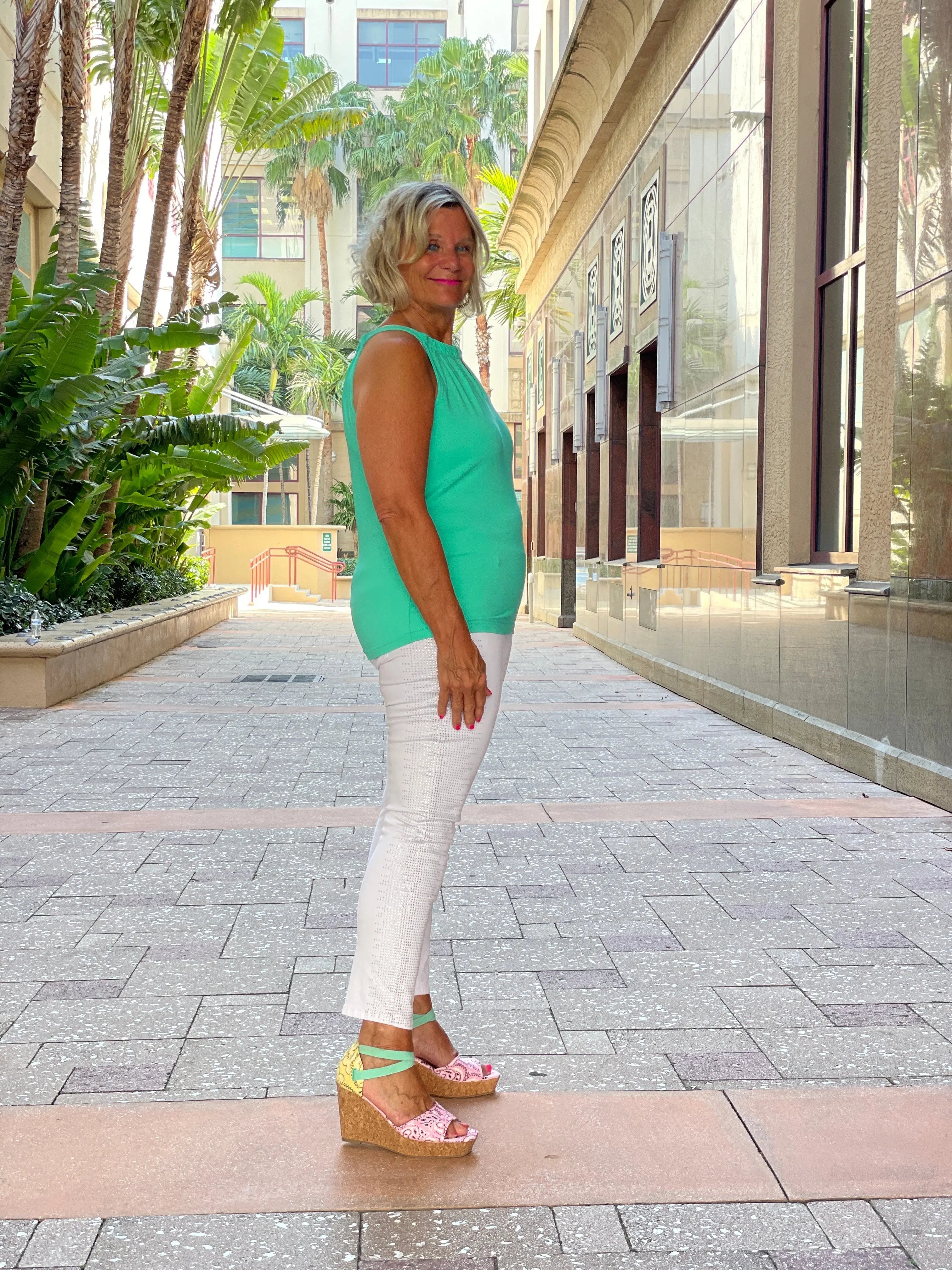 SEAFOAM MINT GREEN  KEYHOLE TOP FINAL SALE