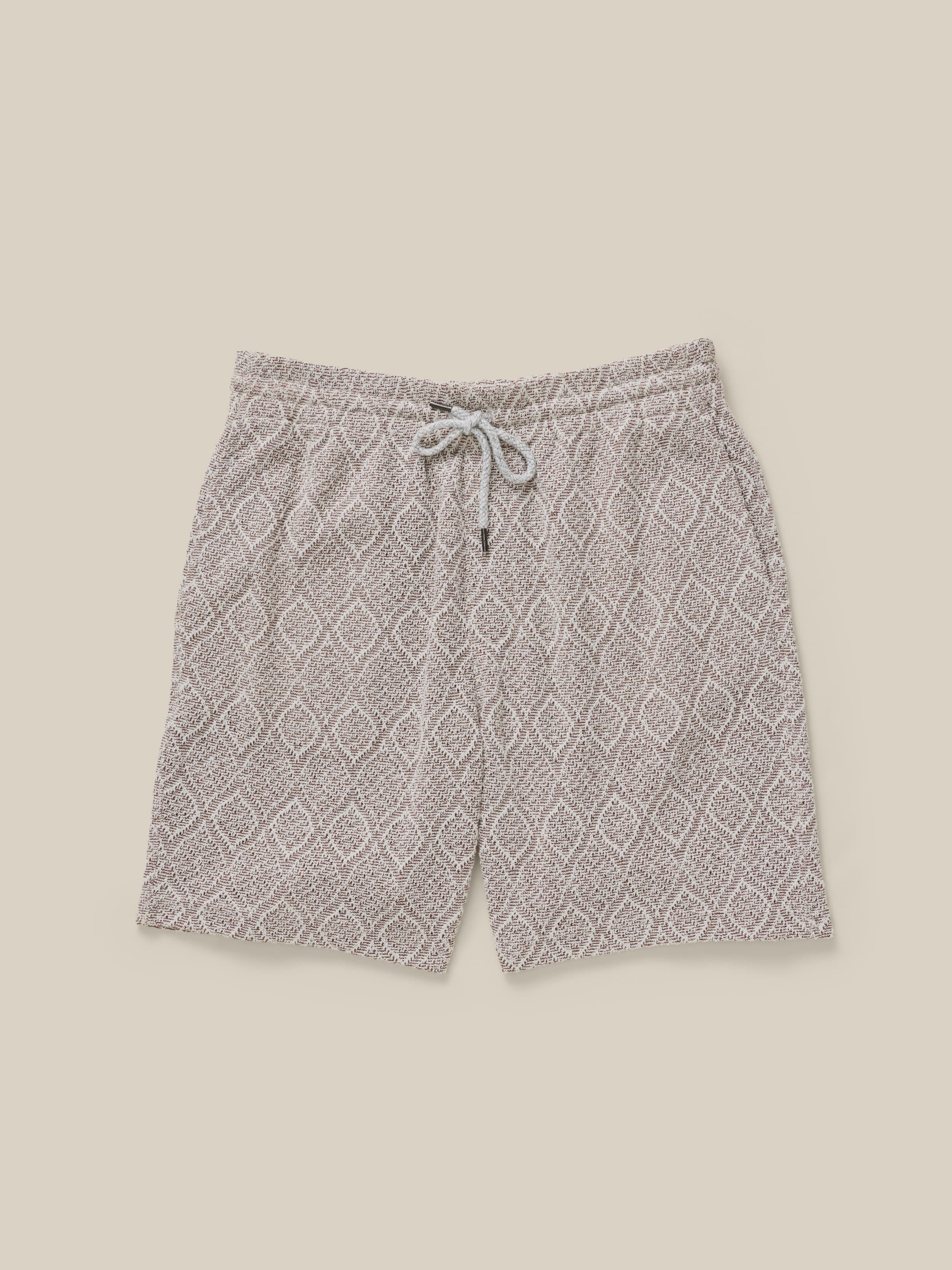 Oasis Drawstring Short - Brown Island Medallion
