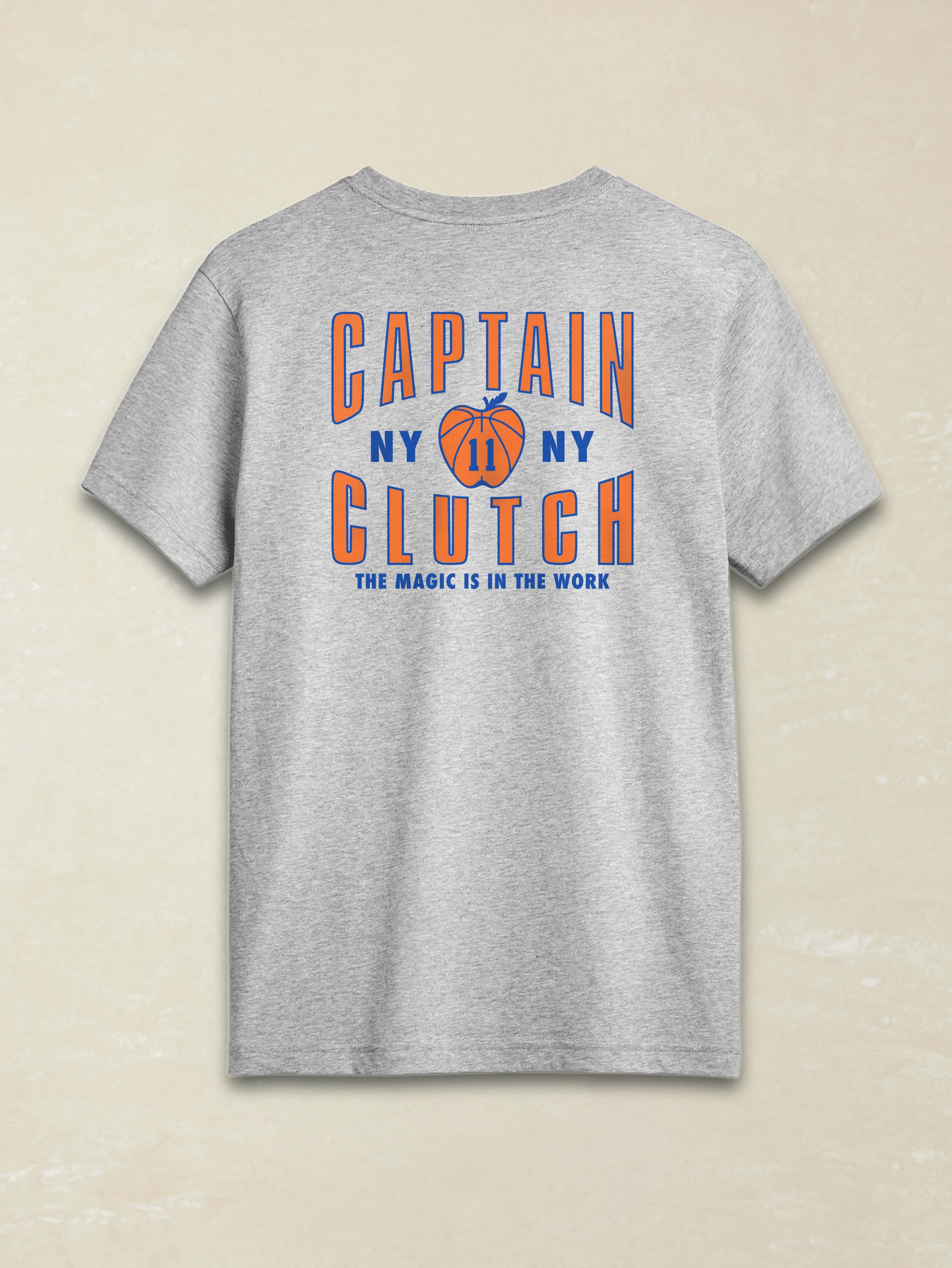 Jalen Brunson Captain Clutch Sunwashed Pocket Tee - Granite Heather
