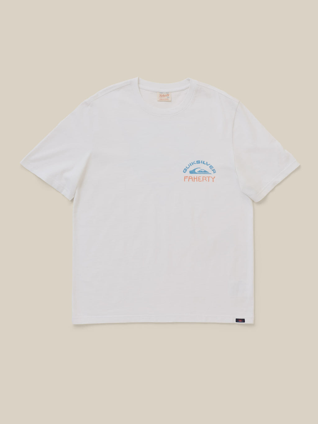 Faherty x Quiksilver Heavy Wash Tee - White