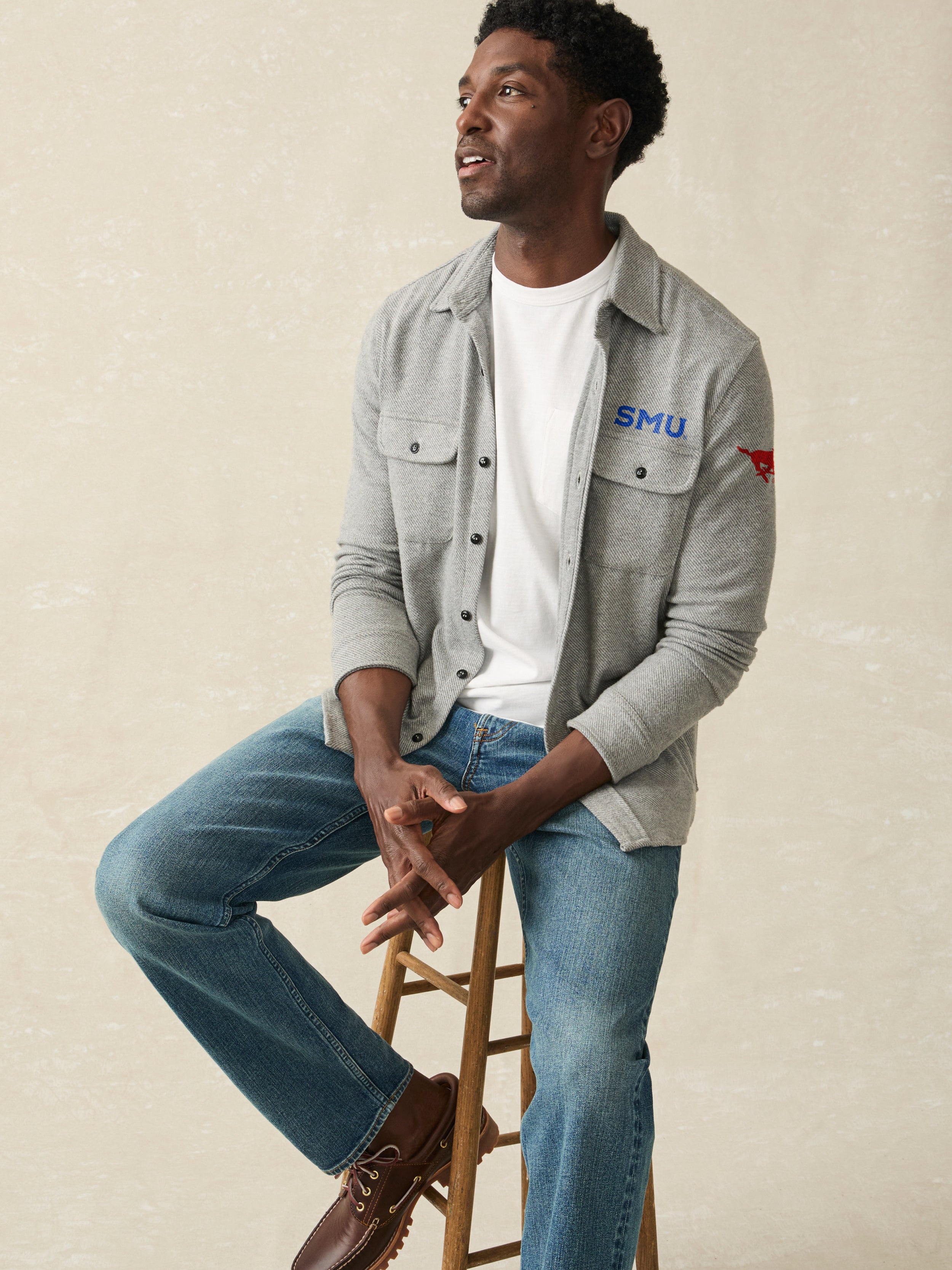 Southern Methodist University Legend™ Sweater Shirt - Fossil Grey Twill